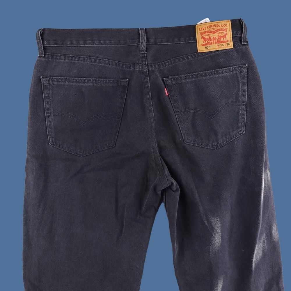 Levi's Levi's Jeans Mens 36x35 Black Denim Straight 550 Cotton Relaxed Regular Inseam 35 Levi’s 550 Mens Jeans Black Denim Straight 550 Cotton Size US 36 / EU 52 - 1 Thumbnail