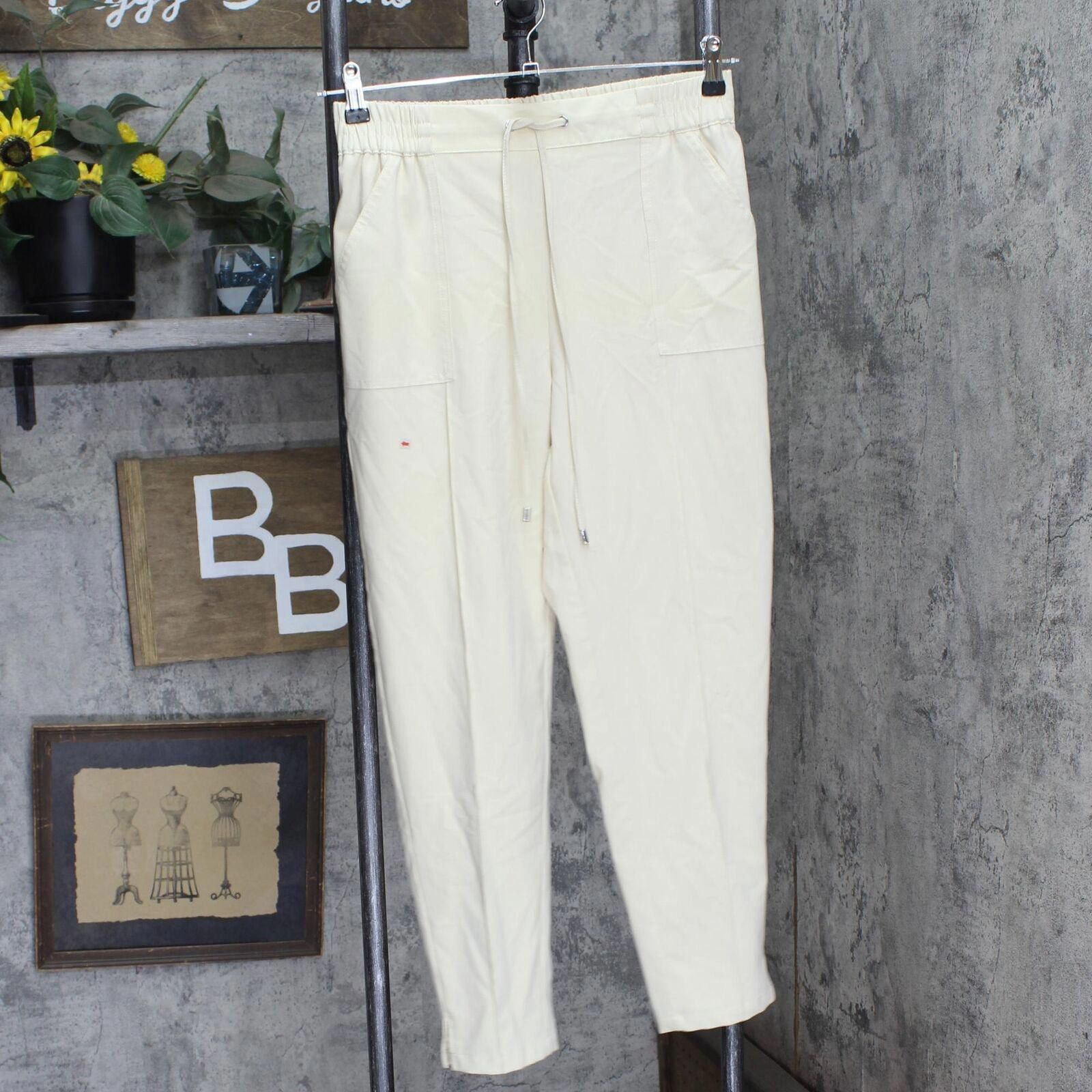 Calvin Klein Calvin Klein Drawstring Straight Leg Pants Light Yellow S Size 28" / US 6 / IT 42 - 1 Thumbnail
