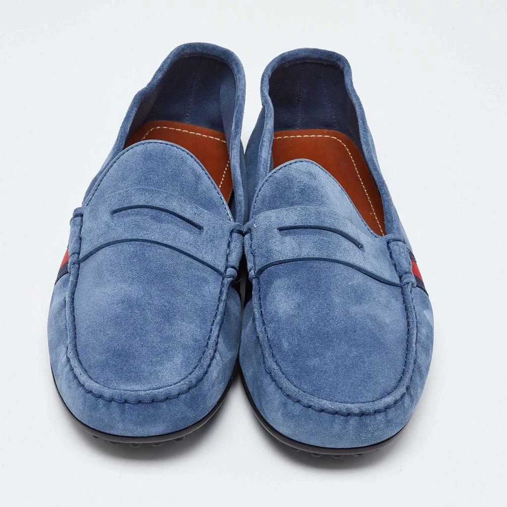 Gucci o1s1wg110325 Driver Loafers in Blue Size US 5.5 / EU 38 - 3 Thumbnail