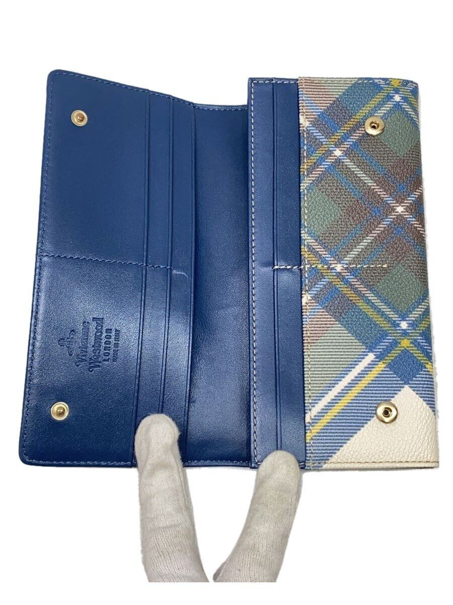 Vivienne Westwood Vivienne Westwood Check Long Wallet Blue Size ONE SIZE - 4 Thumbnail