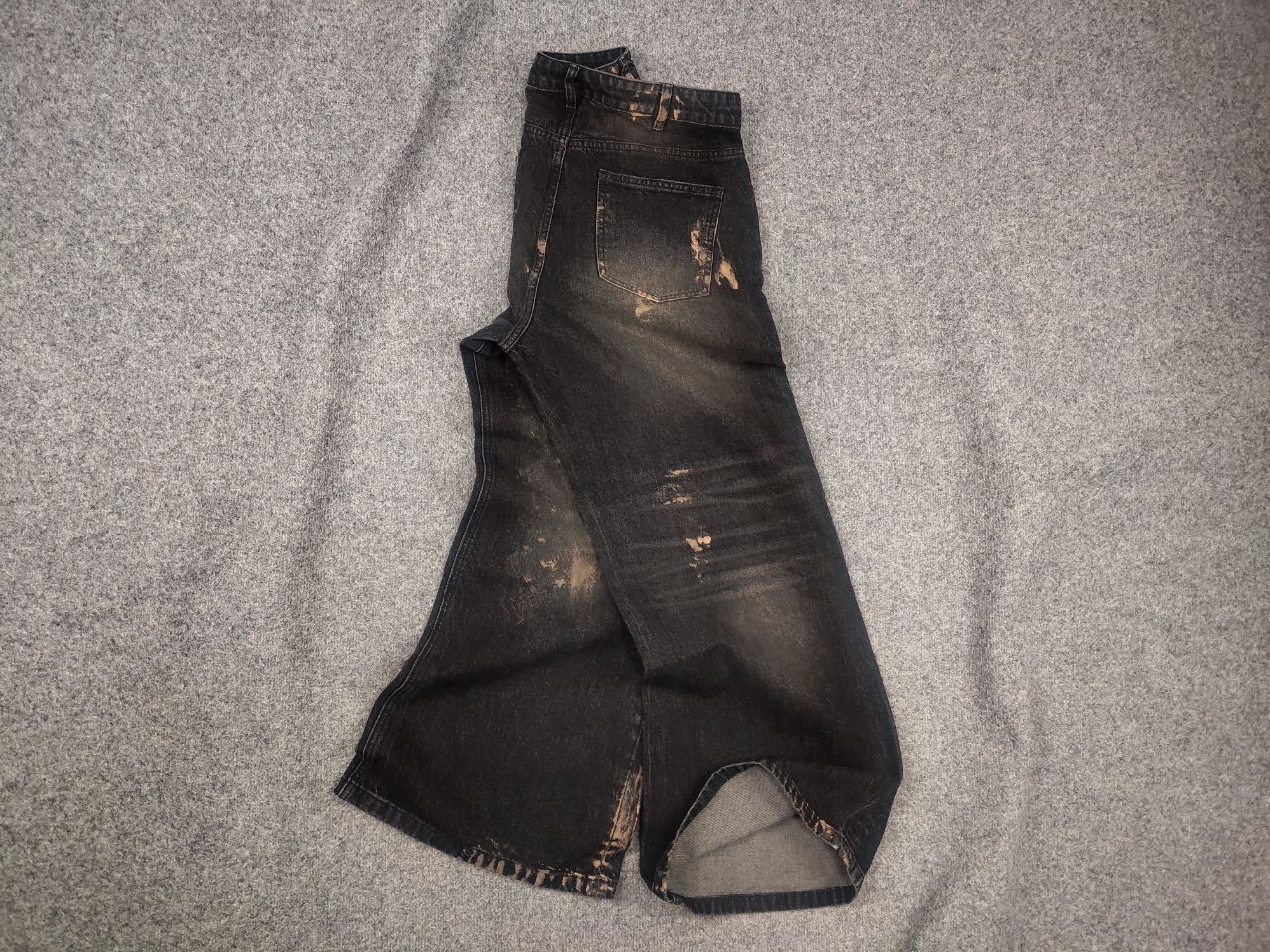 If Six Was Nine JCAESAR super baggy Black dye Denim Jeans rick owens LGB Size US 34 / EU 50 - 1 Thumbnail