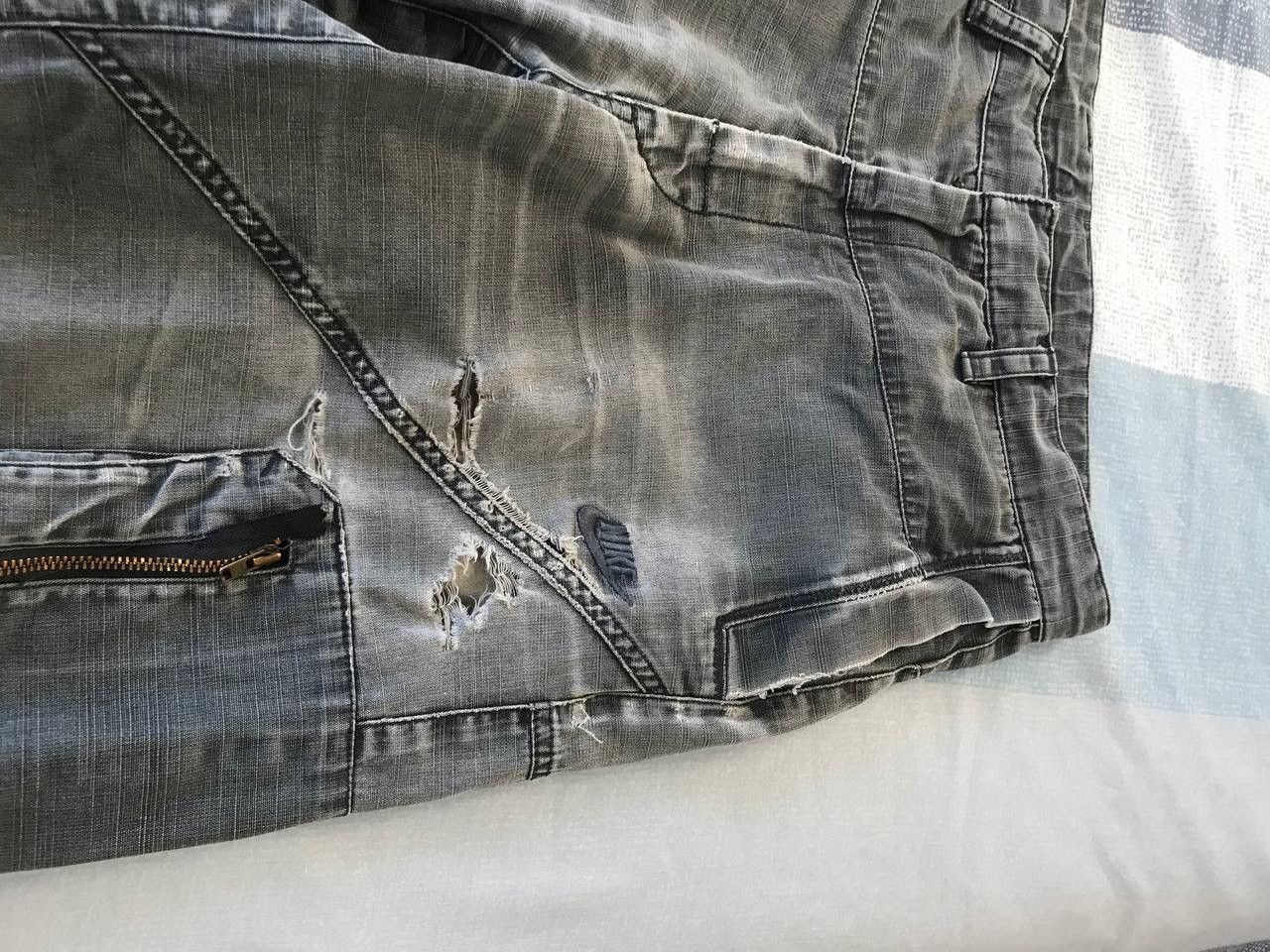 Nike 🔥 Vintage Nike Cargo Destroyed Shorts Distressed Carhartt Size US 30 / EU 46 - 6 Thumbnail
