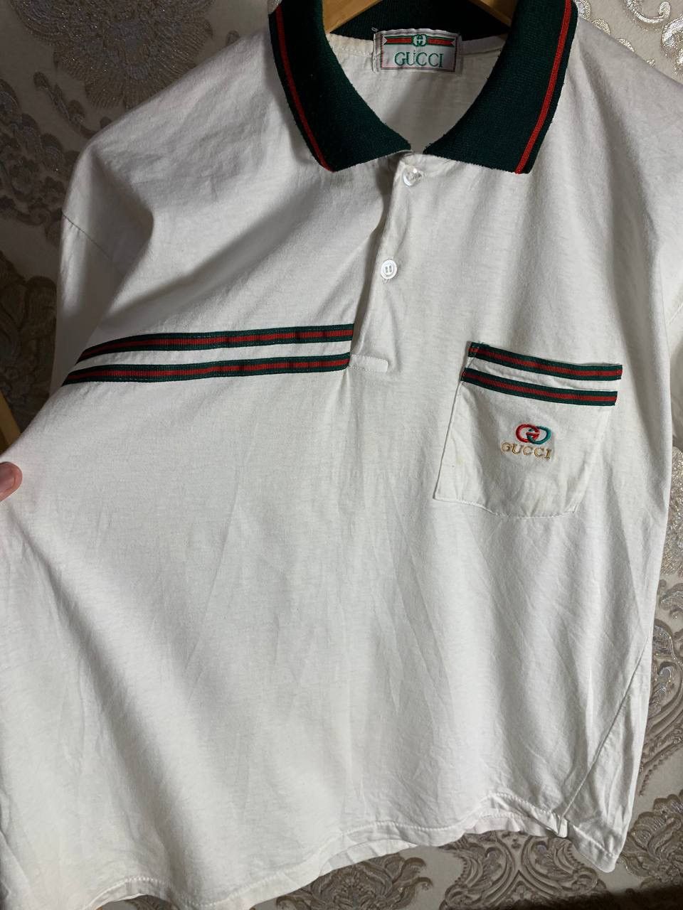 Vintage VERY RARE GUCCI POLOS VINTAGE LUXURY DELUX DESIGNER 90s Y2K Size US XL / EU 56 / 4 - 4 Thumbnail