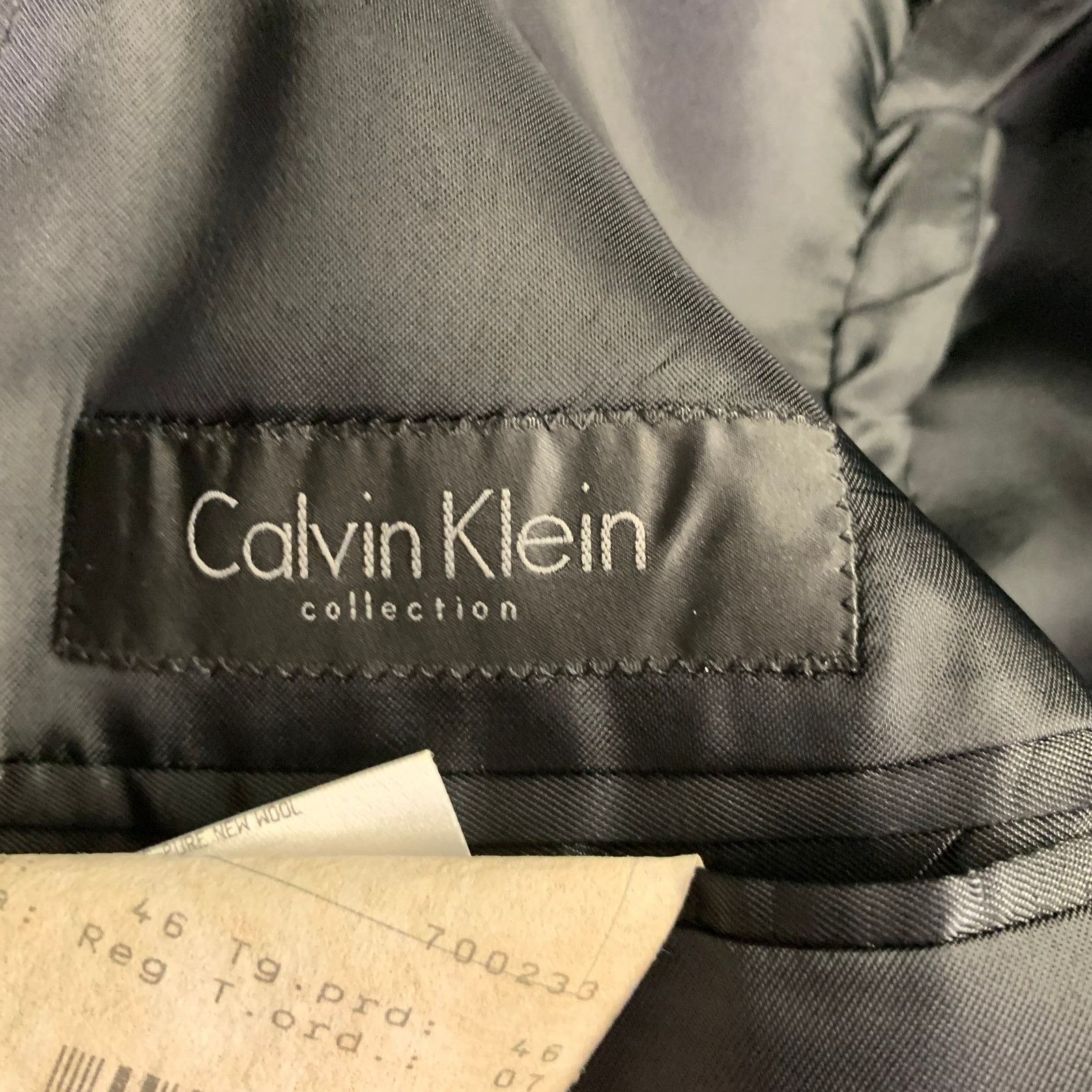 Calvin Klein Size 36 Black Wool Peak Lapel Sport Coat Size 36R - 5 Thumbnail