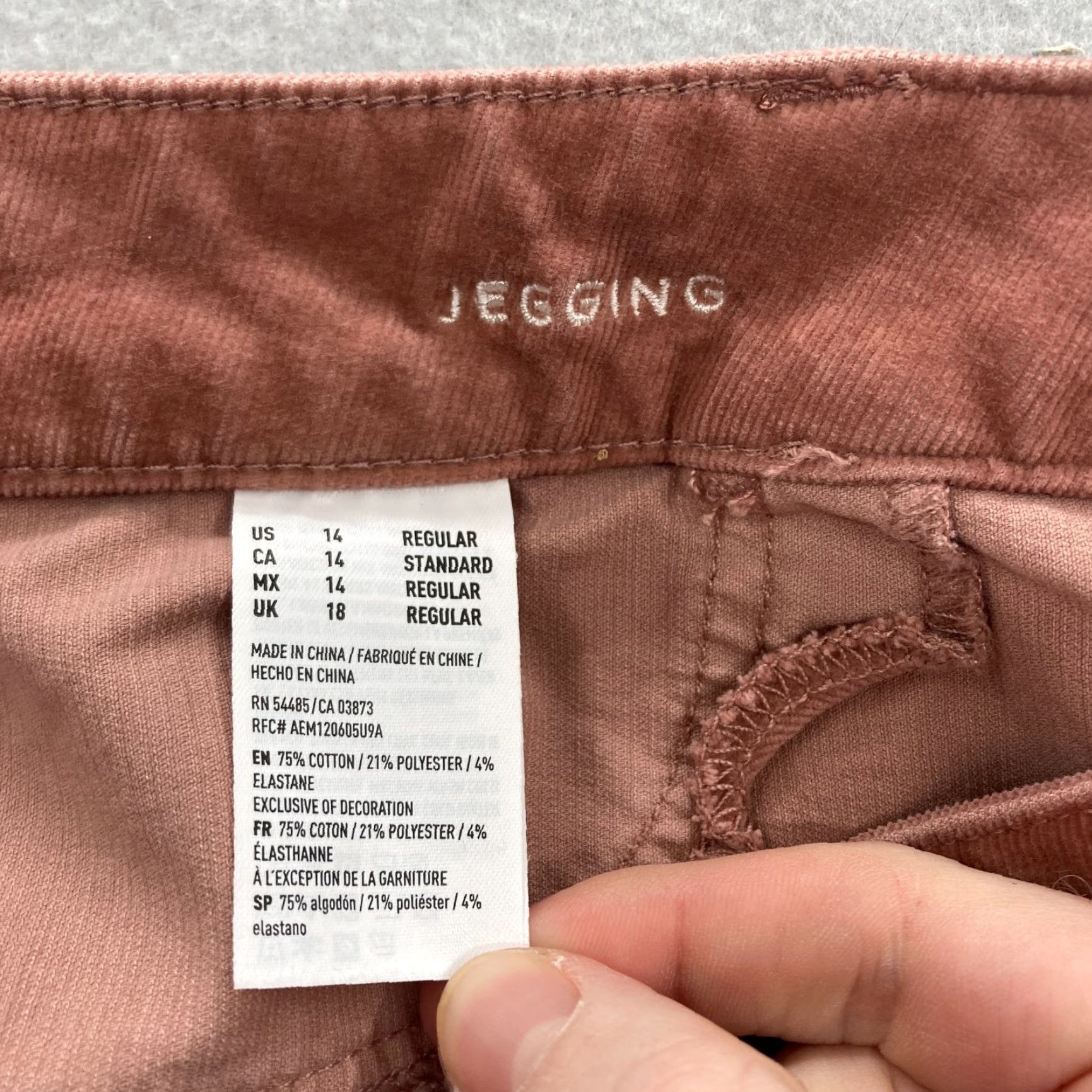 American Eagle Outfitters American Eagle Outfitters Corduroy Jeggings Women's 14 Brown Stretch Low Rise Skinny Ankle Jeans Size 24" / US 00 / IT 34 - 7 Thumbnail