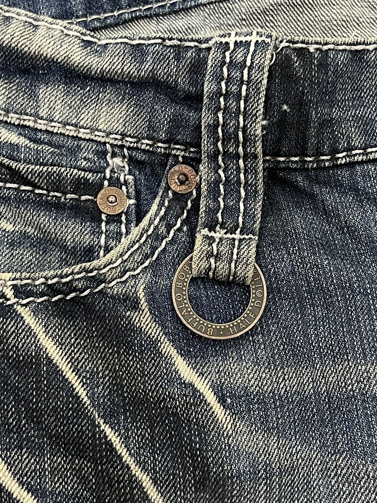 BUFFALO BOBS Flare Jeans Johnny Wolf Curv Leg Distress Low Rise Slim 8🟦1 Size US 30 / EU 46 - 19 Thumbnail