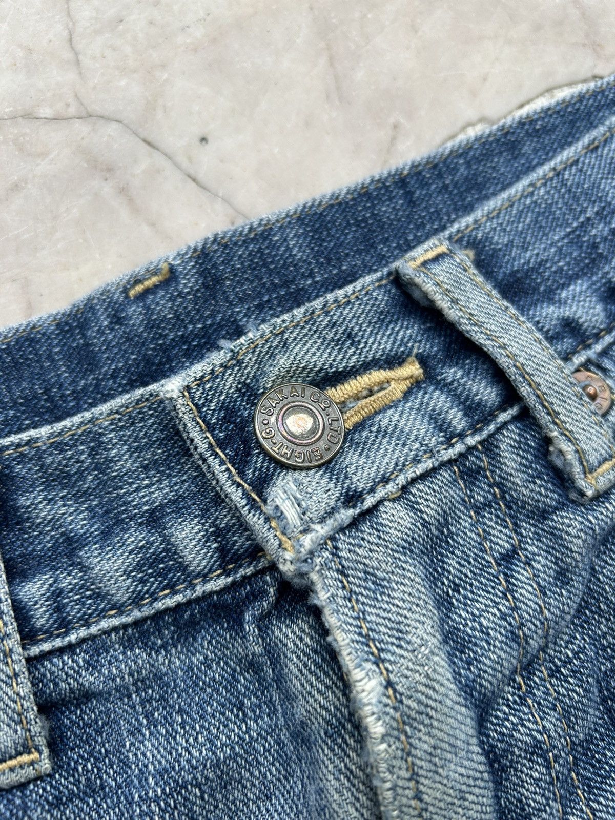 EIGHT-G Eight-G Japan Vintage Blue Denim Size US 33 - 6 Thumbnail