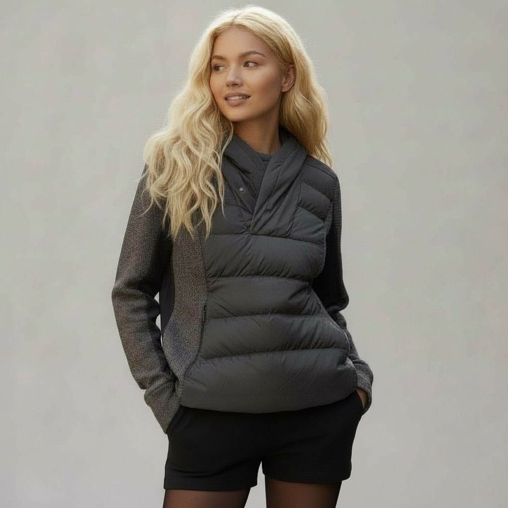 Lululemon Lululemon Fluff Off Pullover Black with Grey Goose Down Sz 6 Size S / US 4 / IT 40 - 4 Thumbnail