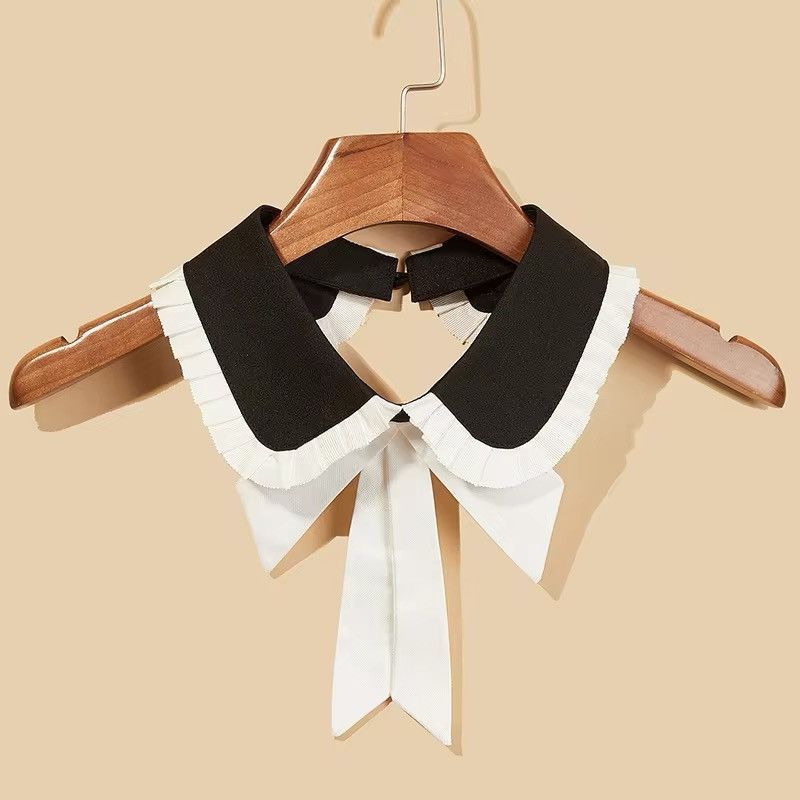 Japanese Brand × Leather Black and White Pleated Edge Bow Size ONE SIZE - 5 Thumbnail