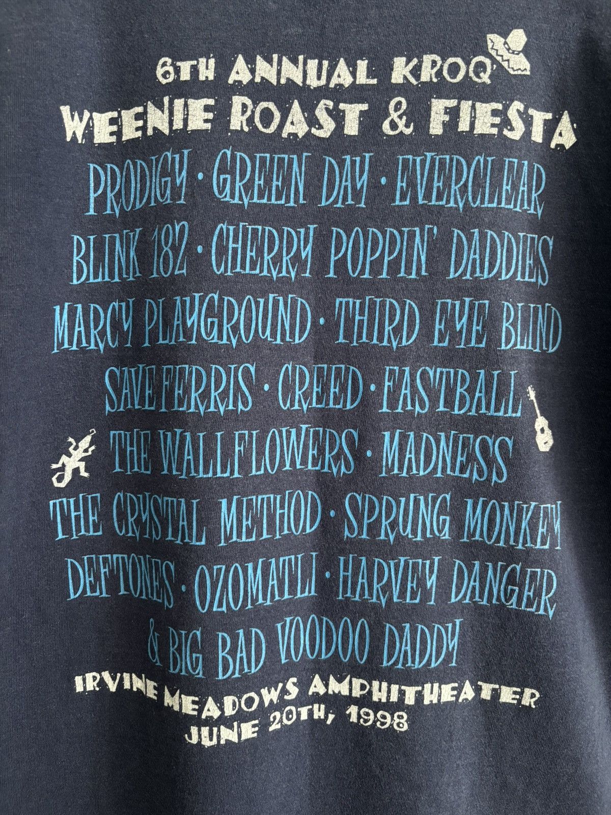 Band Tees × Fruit Of The Loom × Vintage Vintage 1998 KROQ Weenie Roast Fiesta Concert Shirt Size US L / EU 52-54 / 3 - 3 Thumbnail