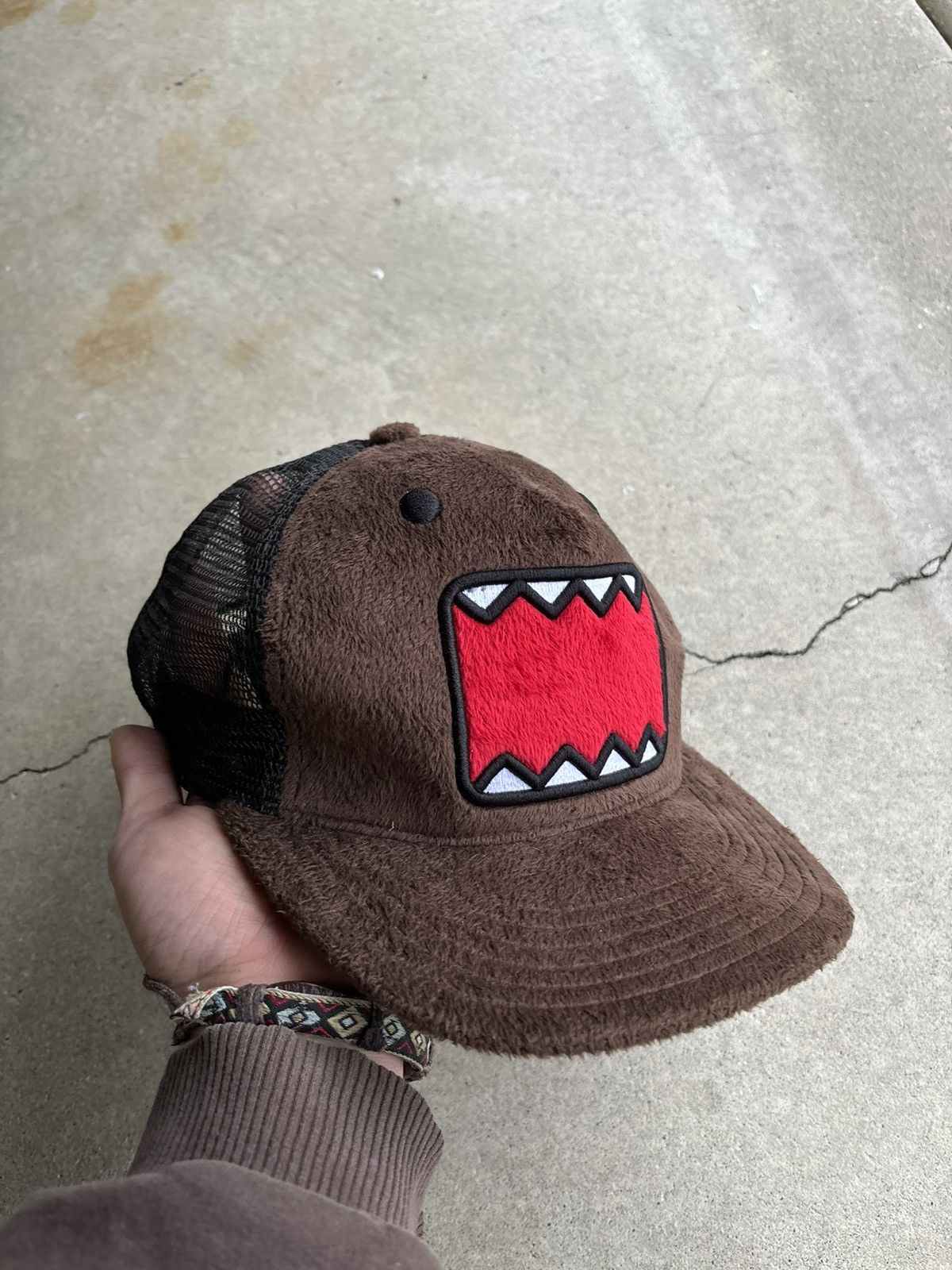 Japanese Brand × Vintage Crazy Brown Domo Deadstock NWT Fuzzy OS Brown Original Hat Size ONE SIZE - 1 Thumbnail