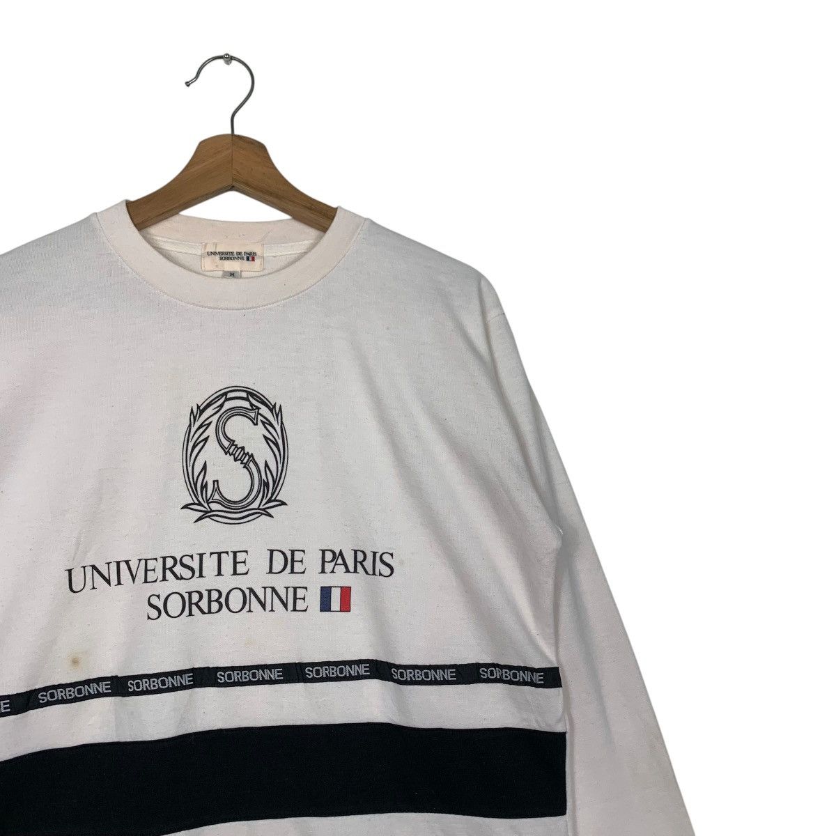Japanese Brand UNIVERSITE DE PARIS SORBONNE Long Sleeve Tees #2843-C128 Size US M / EU 48-50 / 2 - 4 Thumbnail