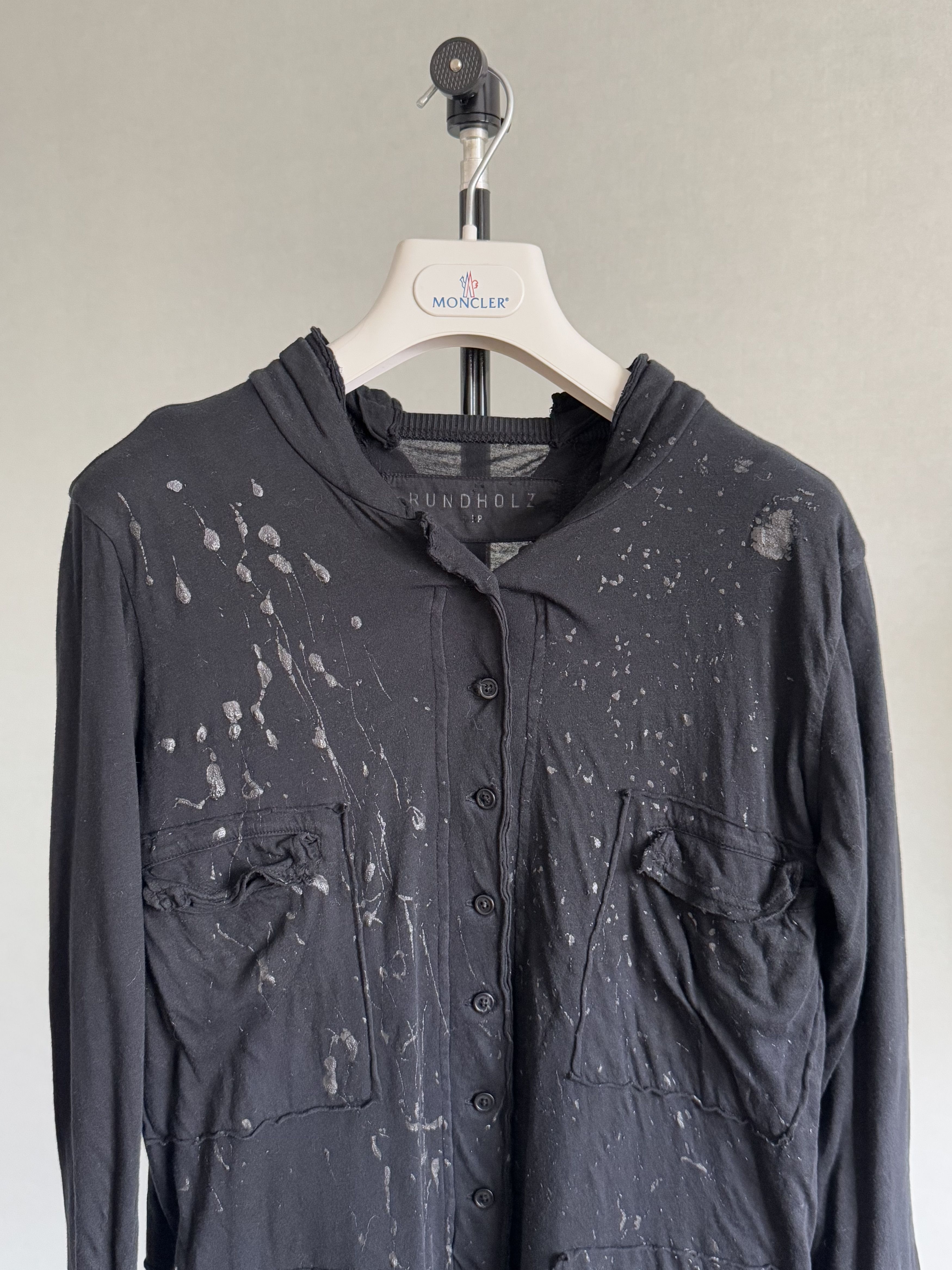 Rundholz Rundholz Dip Lagenlook Black Splattered Shirt Size M / US 6-8 / IT 42-44 - 2 Thumbnail