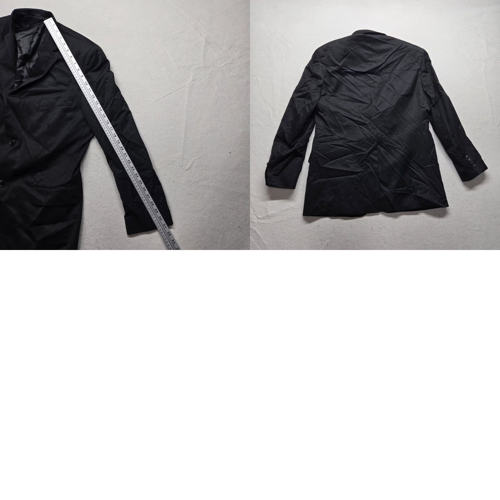 Haggar Haggar Blazer Two-Button Black 42 L Long Mens Shirt Jacket Sport Coat Coat Vintage No Size 42R - 8 Thumbnail