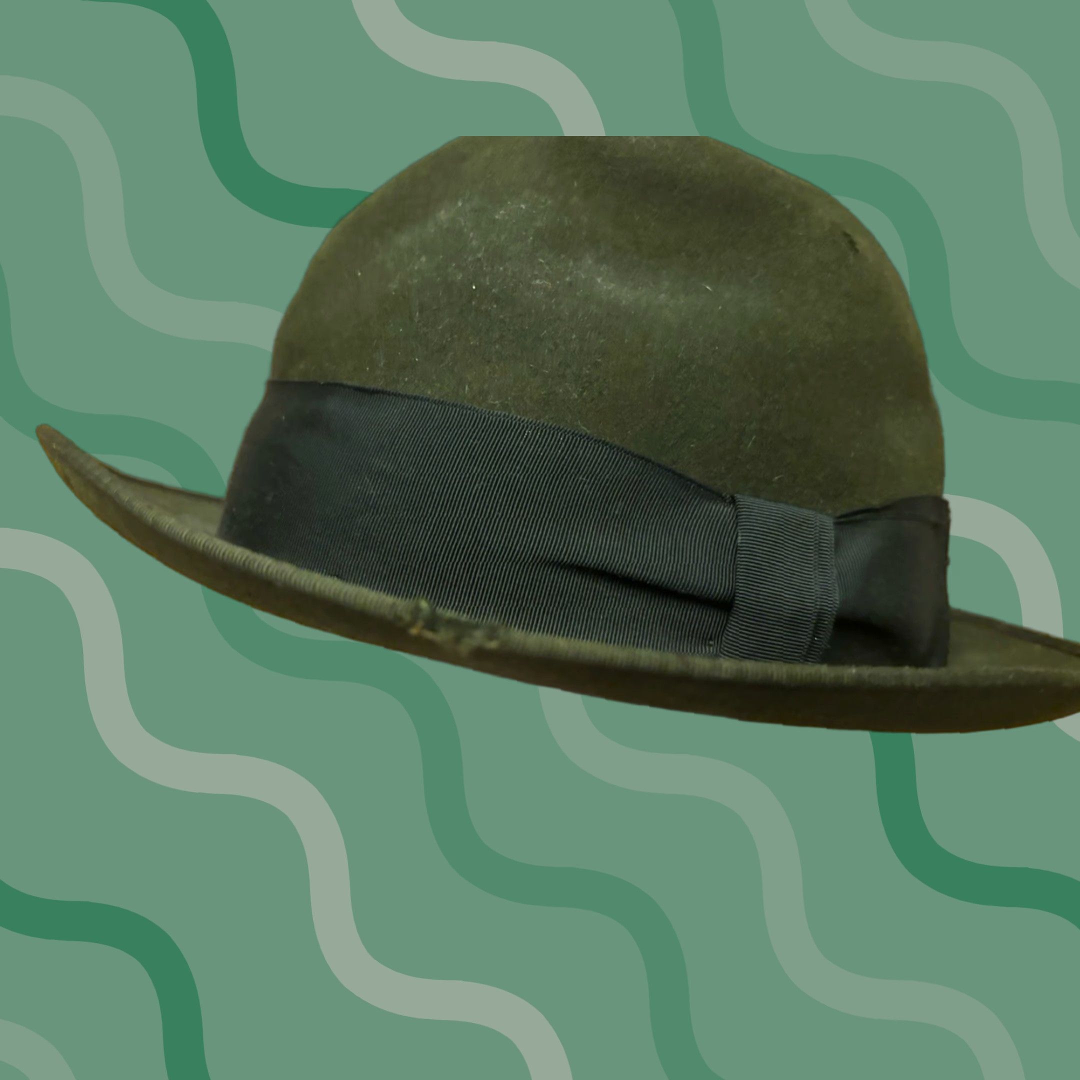 Stetson VINTAGE Stephen L. Stetson Fedora Style Hat Size 7 Olive Green Suede 1930s Mens Size ONE SIZE - 1 Thumbnail