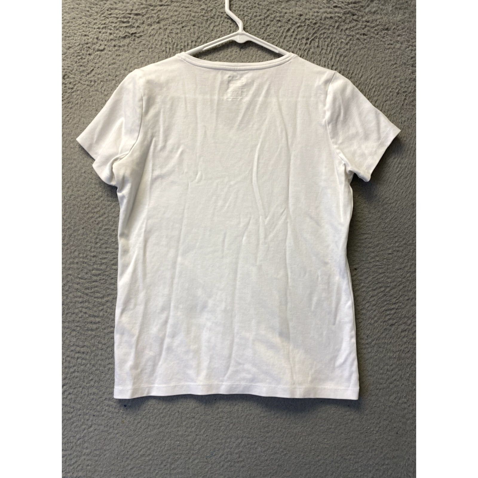 Vintage VINTAGE LL BEAN Women's T-Shirt Short Sleeve V-Neck Basic Size S White Linen Casual Summer Size S / US 4 / IT 40 - 5 Thumbnail