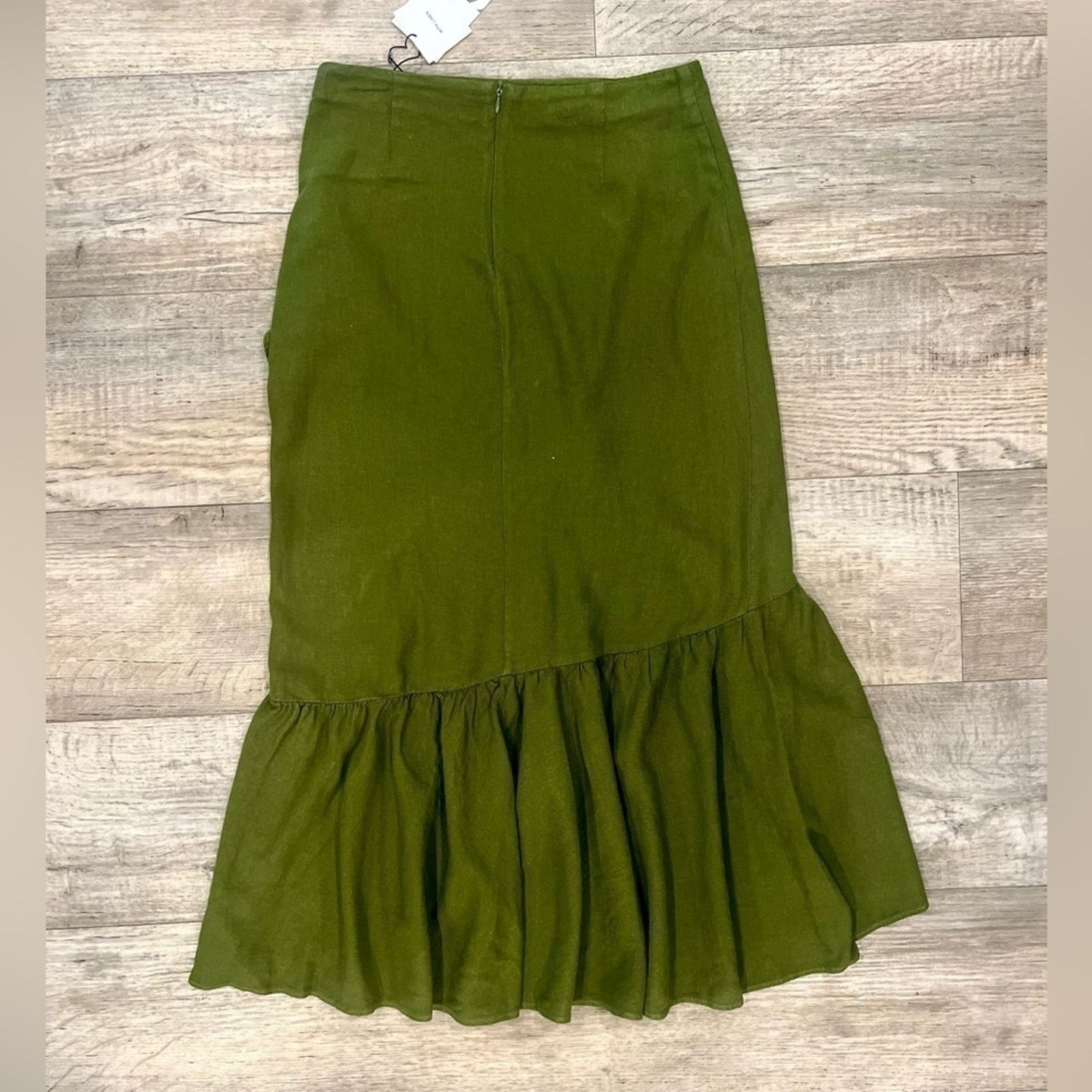 Zara ZARA Linen Blend Asymmetrical Skirt NWT Size 33" - 22 Thumbnail