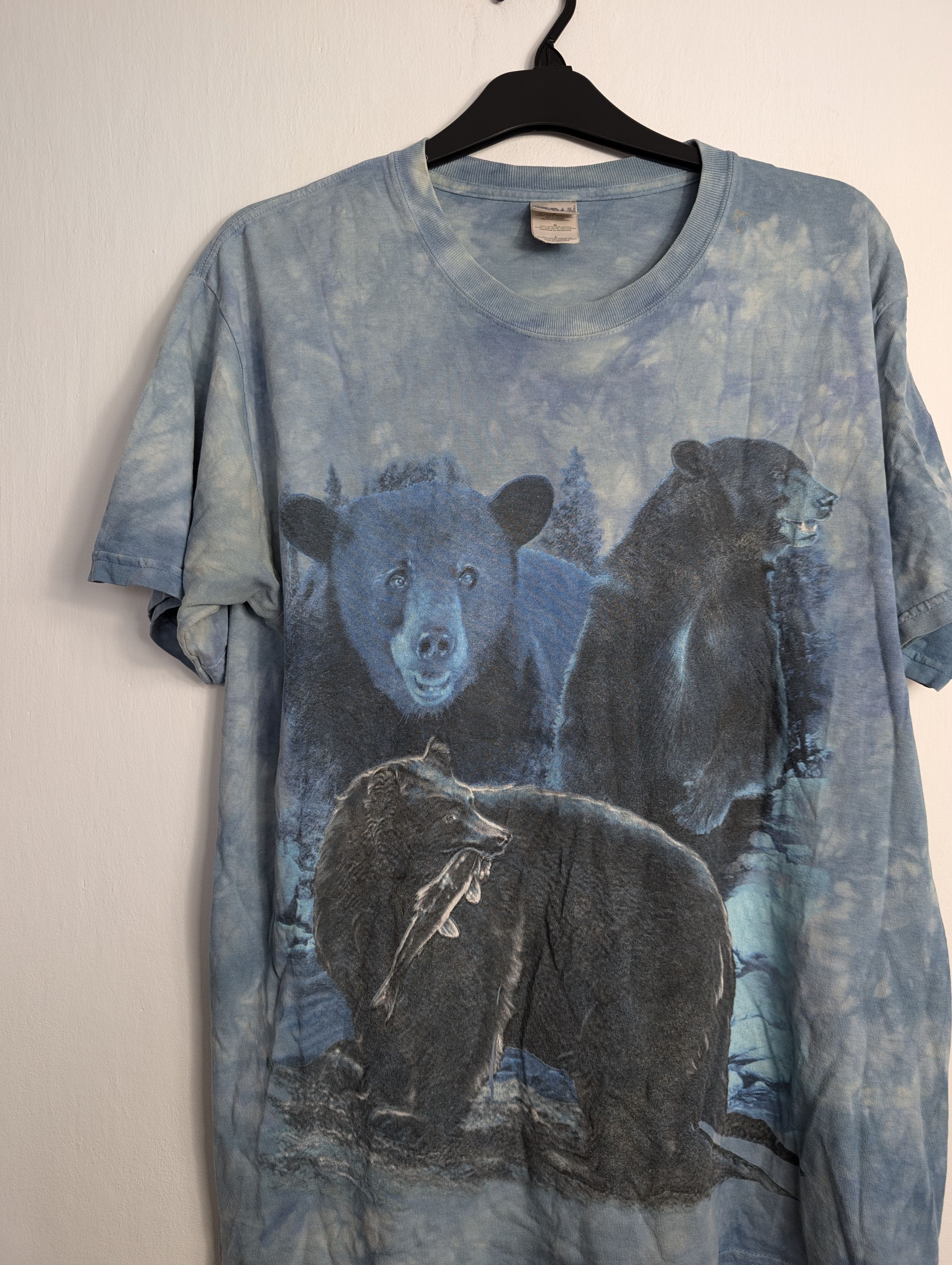 Vintage Grizzly Bear Graphic Tie Dye Nature Core Streetwear Vintage Size US L / EU 52-54 / 3 - 2 Thumbnail