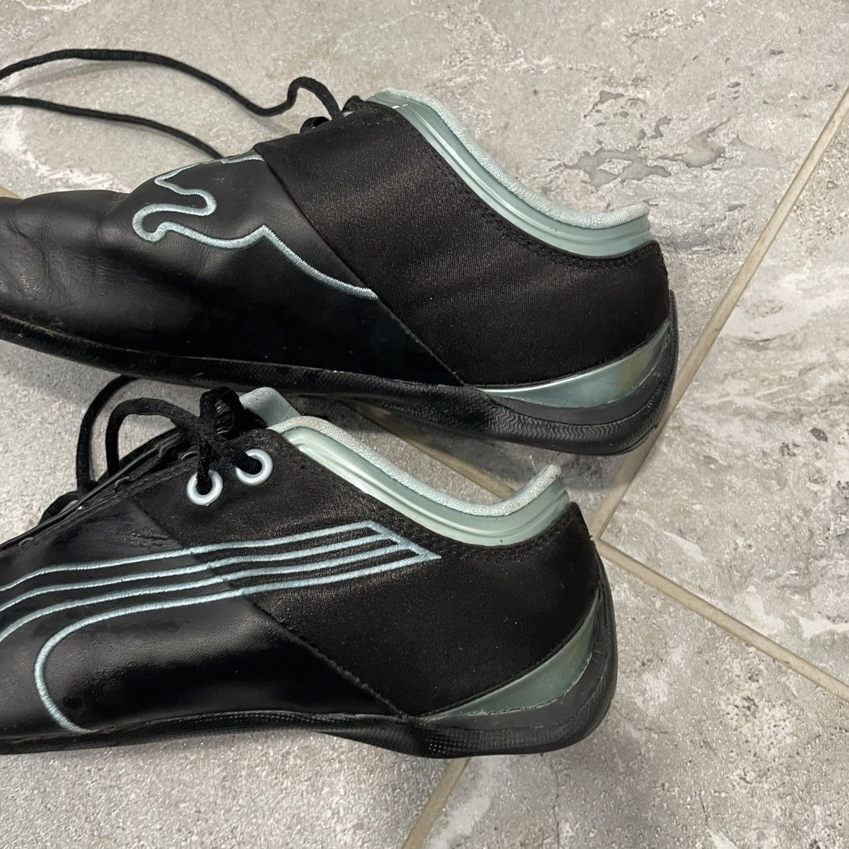 Japanese Brand 2000s Vintage Japan Trainers Black Leather Puma Speed Cat og Size US 7.5 / IT 37.5 - 4 Thumbnail