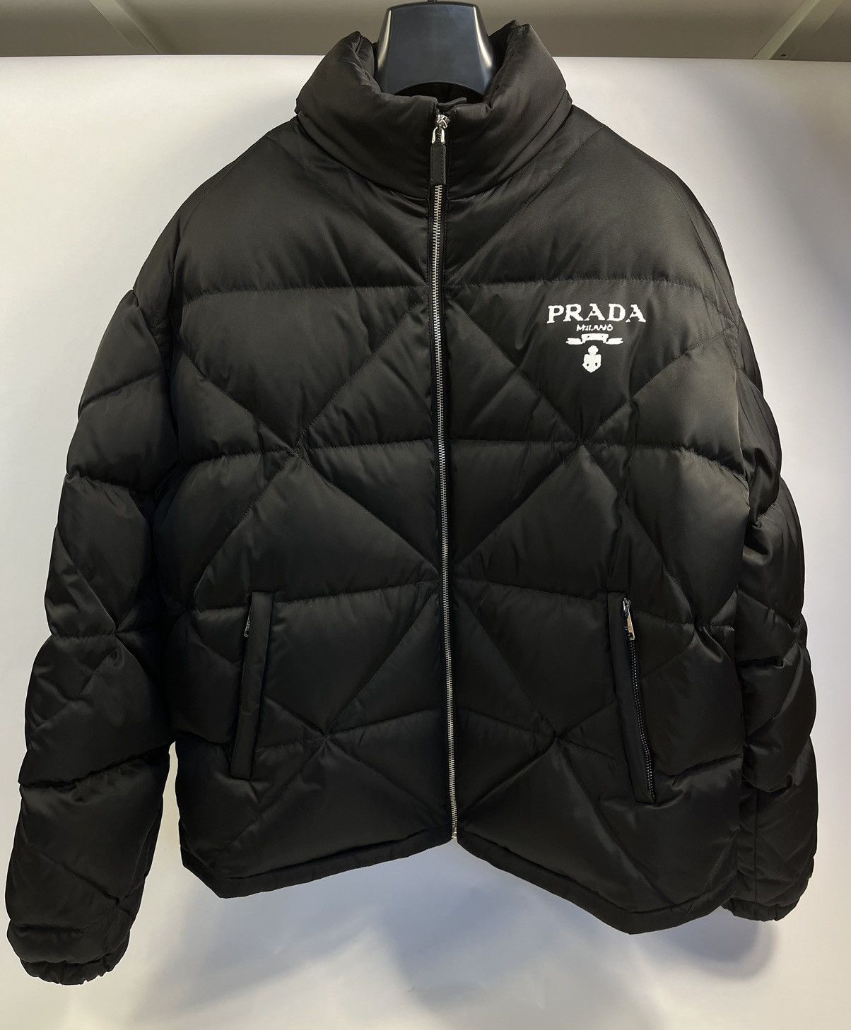 Image of Prada Nylon Bomber Jacket in Black, Men's (Size 2XL)