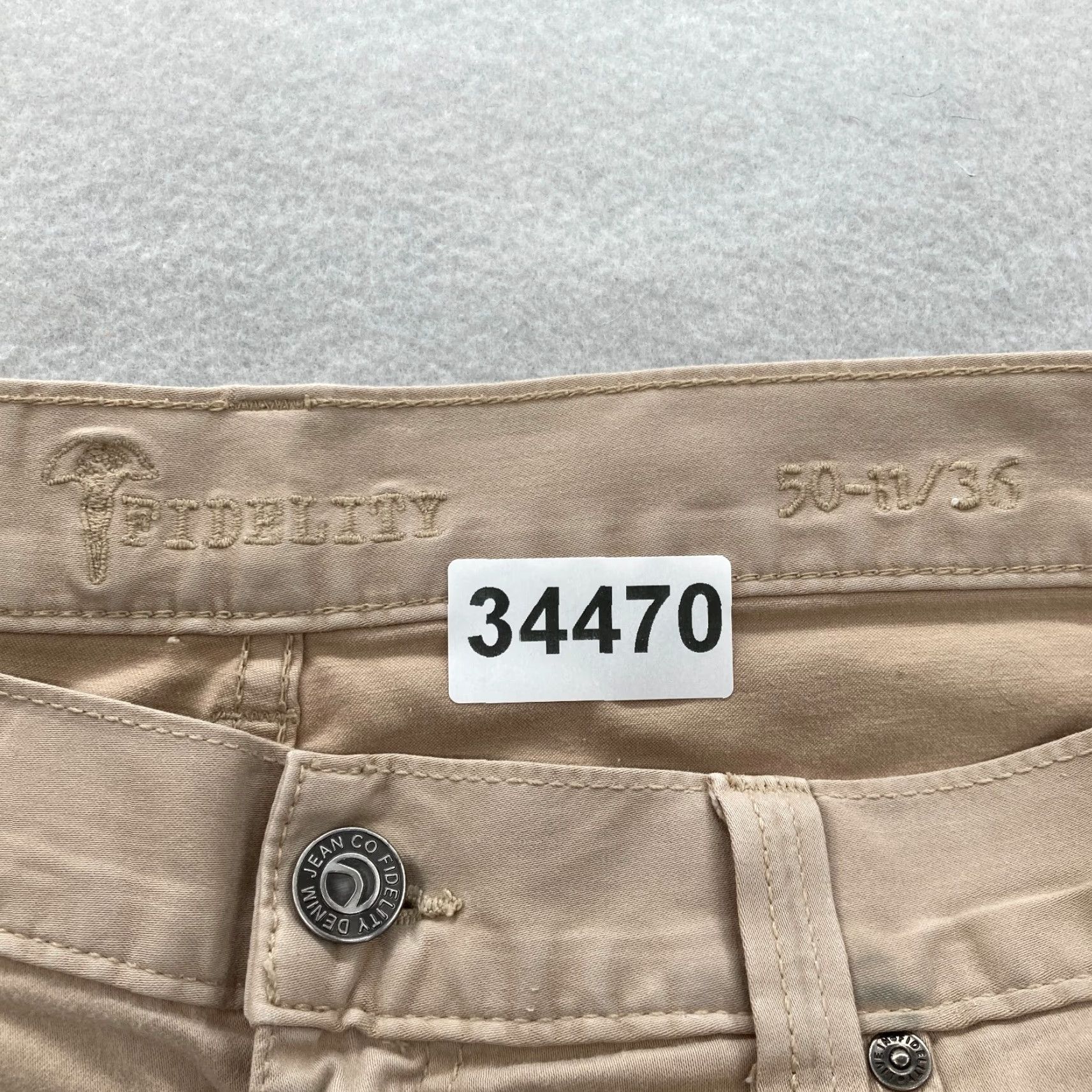 Vintage Fidelity Denim 50-11 5-Pocket Pants Mens 36x30 Straight Leg Havana Twill Stretch Size US 36 / EU 52 - 4 Thumbnail