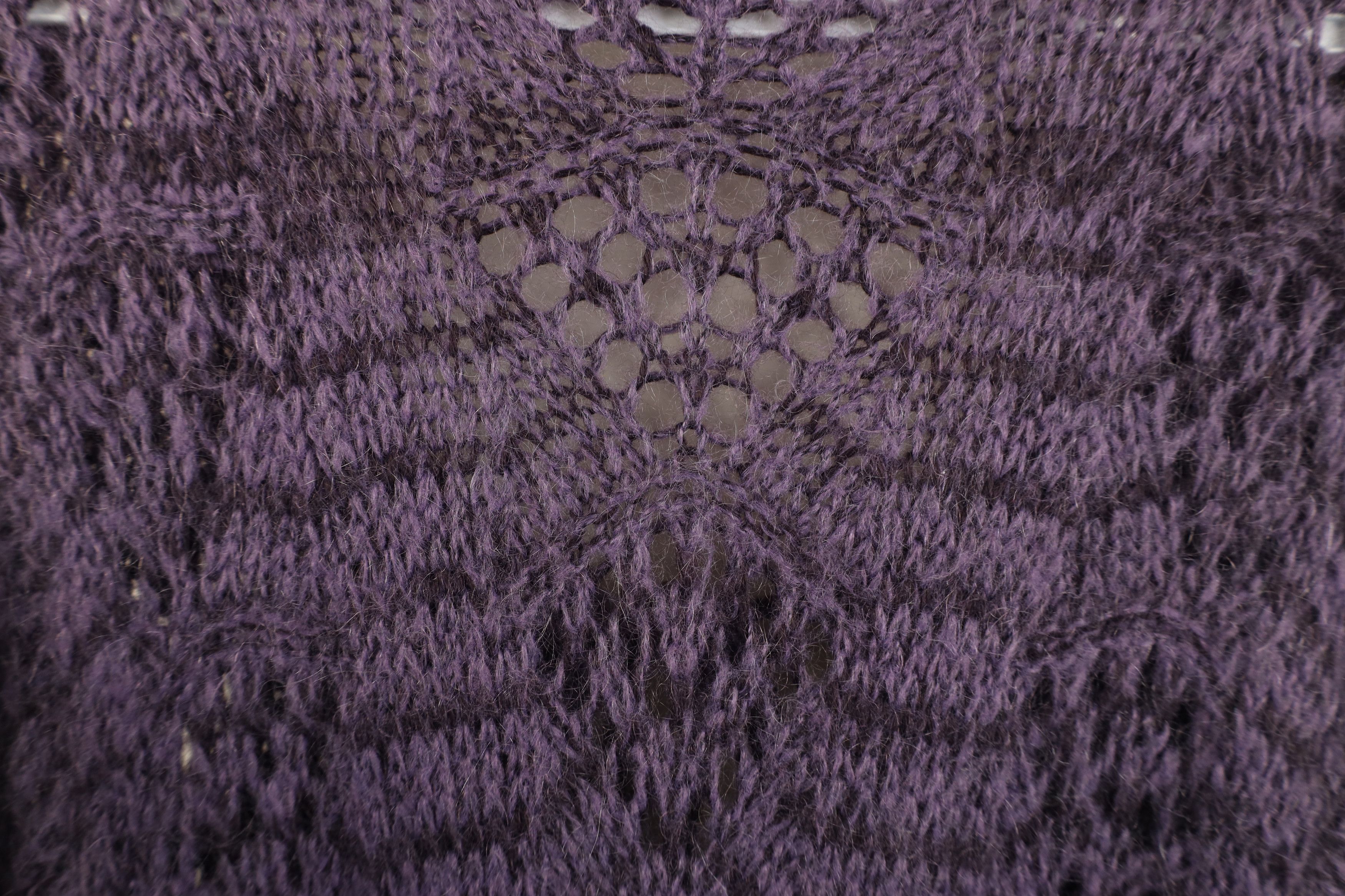 Vintage Vintage 90s Y2K Babydoll Mohair Knit Cardigan Sweater Size L / US 10 / IT 46 - 10 Thumbnail