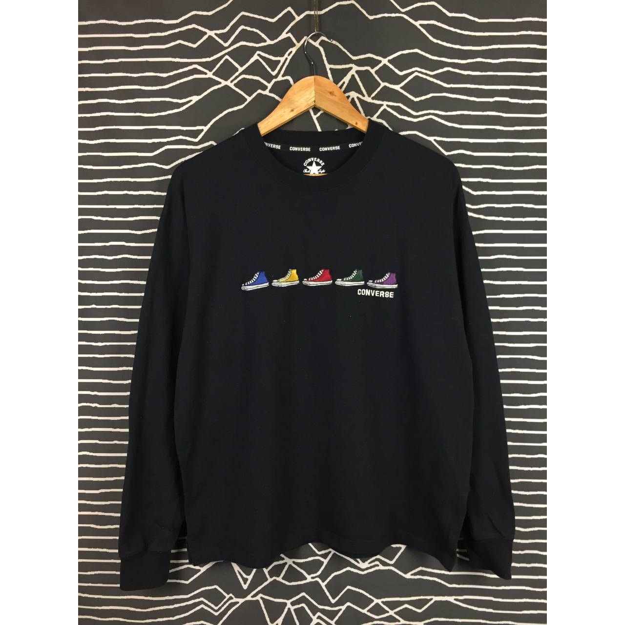 Converse × Vintage Converse All Star Embroidered Logo Long Sleeve Tee Size US L / EU 52-54 / 3 - 1 Thumbnail