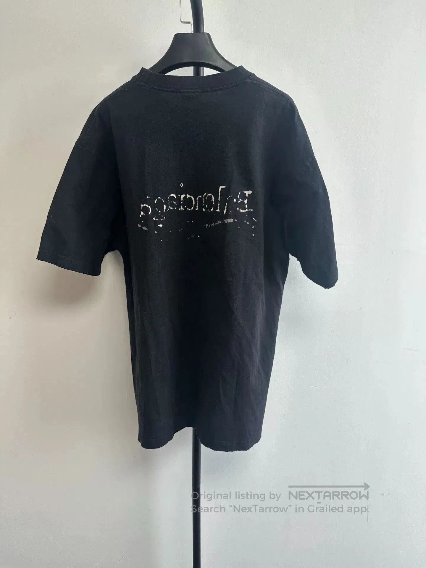 Balenciaga Balenciaga Letter Print Crew Neck Black T-Shirt. Size XS / US 0-2 / IT 36-38 - 2 Thumbnail