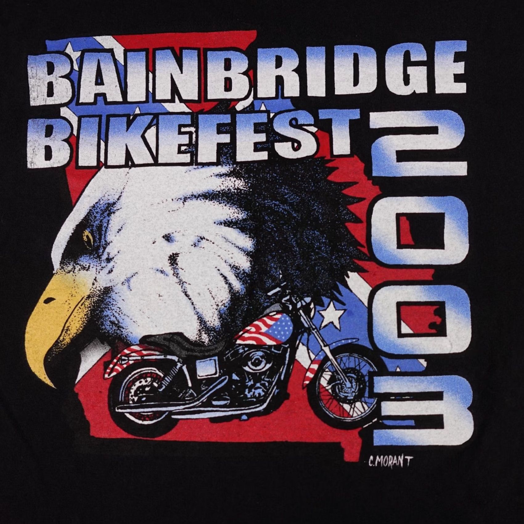 Hanes VINTAGE Hanes Tank Top Shirt Mens XL Black Sleeveless 2003 Eagle Biker Grunge USA Size US XL / EU 56 / 4 - 7 Thumbnail