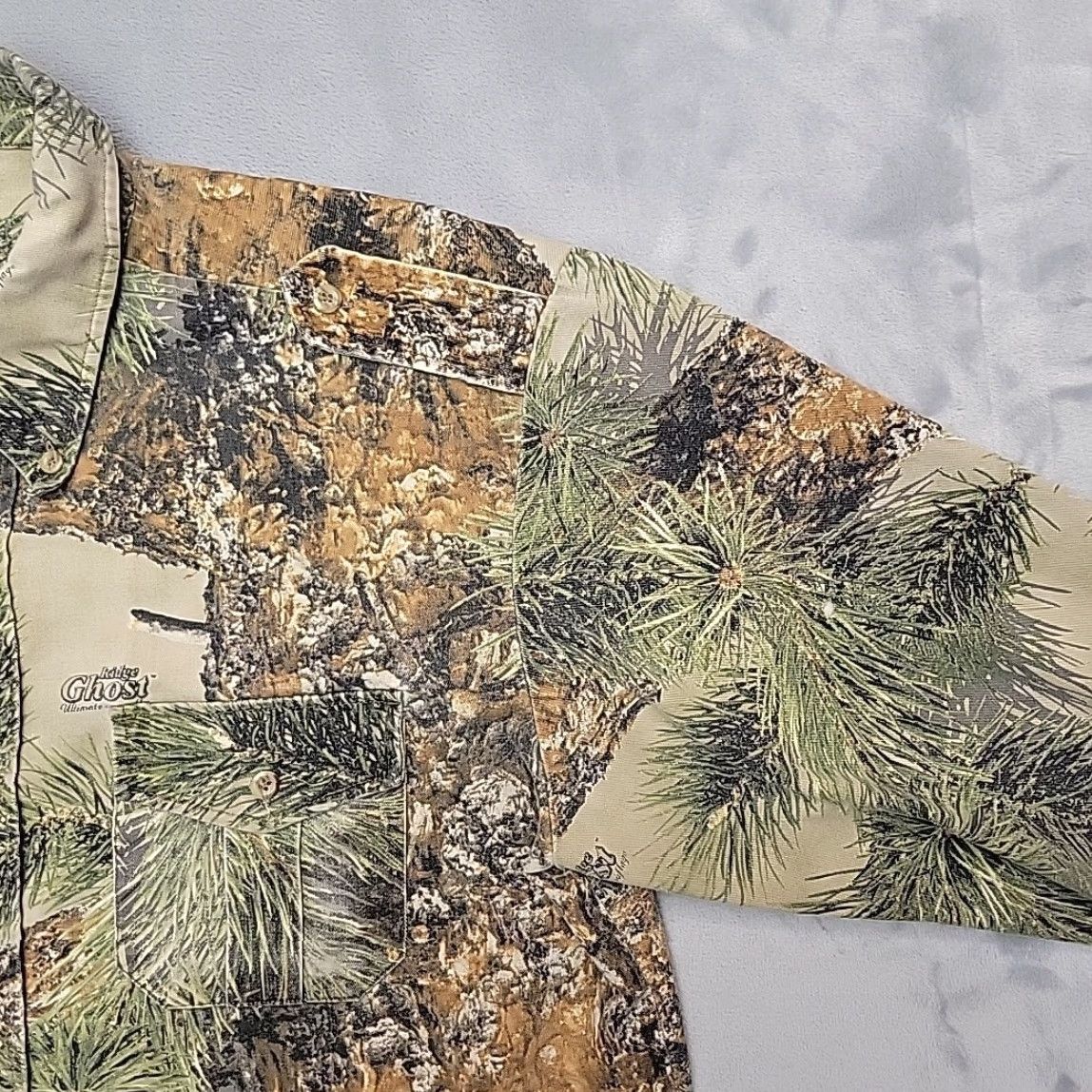 Vintage VINTAGE Ghost Camo Shirt Mens XL Green Ridge Pine Safari Epaulet Twill Hunting Shirt Size US XL / EU 56 / 4 - 3 Thumbnail