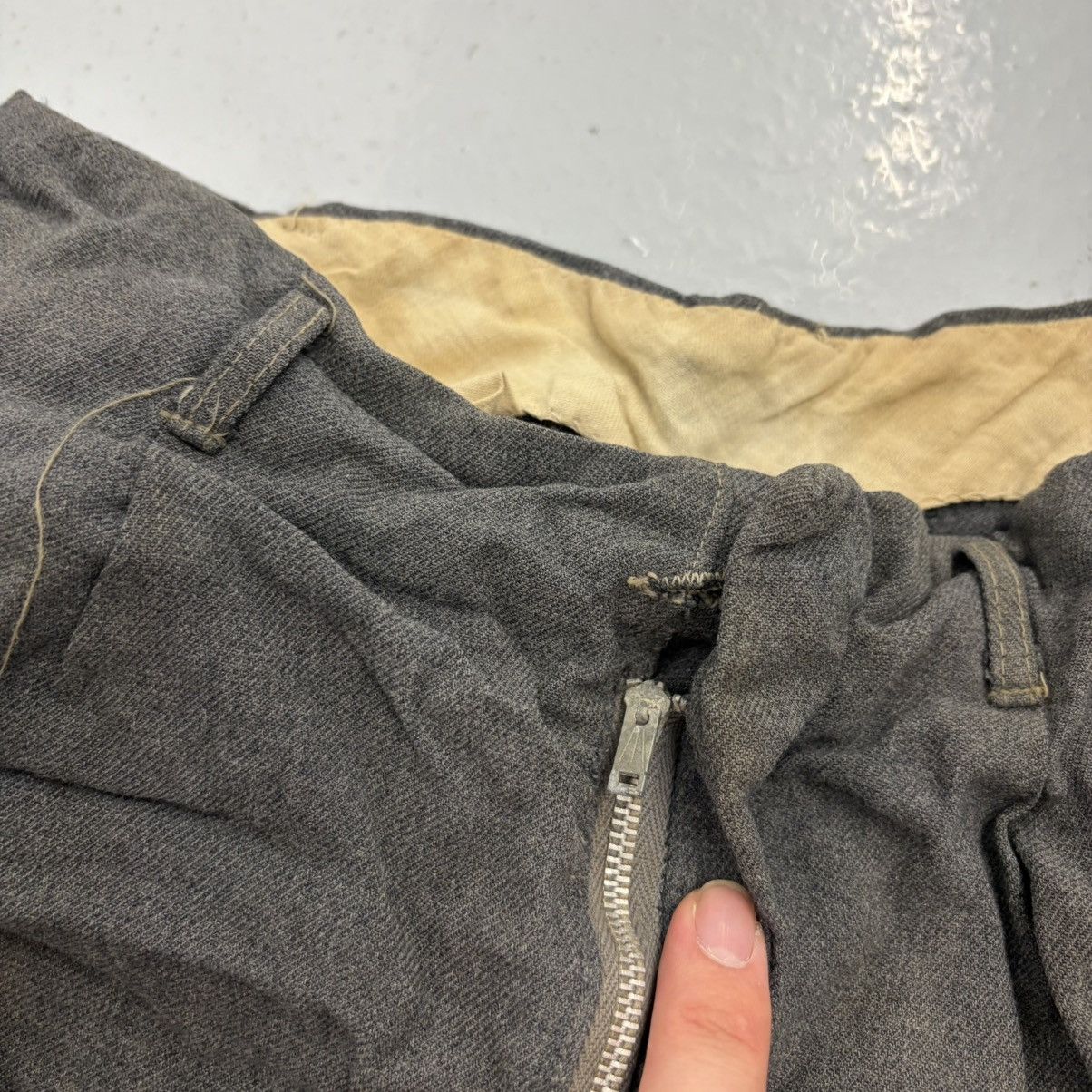 Other Vintage 50s Grey Rayon Drop Loop Distressed Trousers 26x25 Size 26" / US 2 / IT 38 - 4 Thumbnail