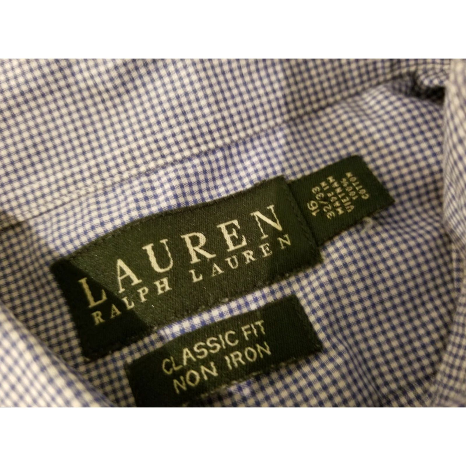 Polo Ralph Lauren Polo Ralph Lauren Dress Shirt Mens 16 32/33 Cotton Blue Shirt Size 42R - 4 Thumbnail