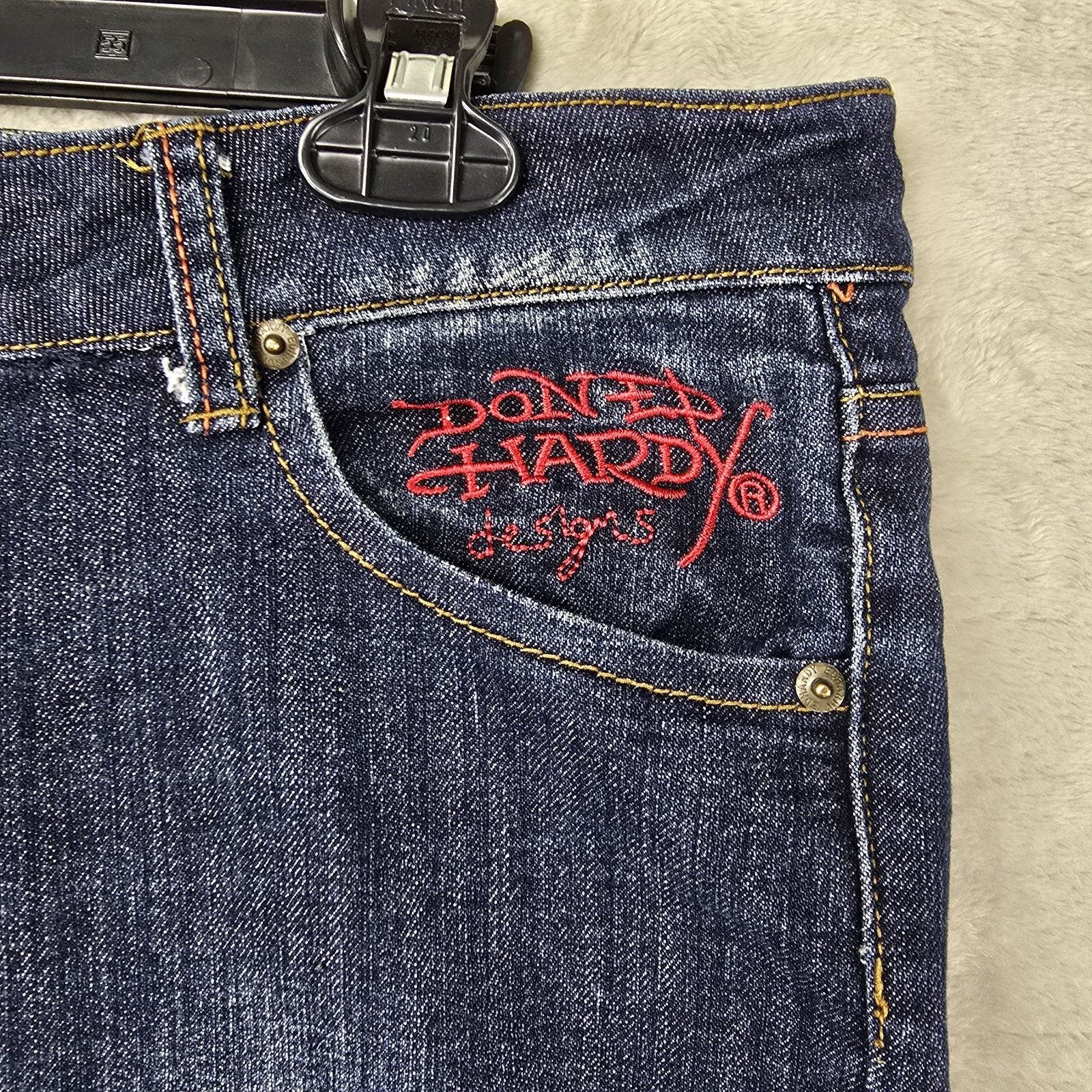 Christian Audigier Ed Hardy Christian Audigier Jeans Womens 31 Fits 34x32 Skull Size 34" / US 12 / IT 48 - 4 Thumbnail