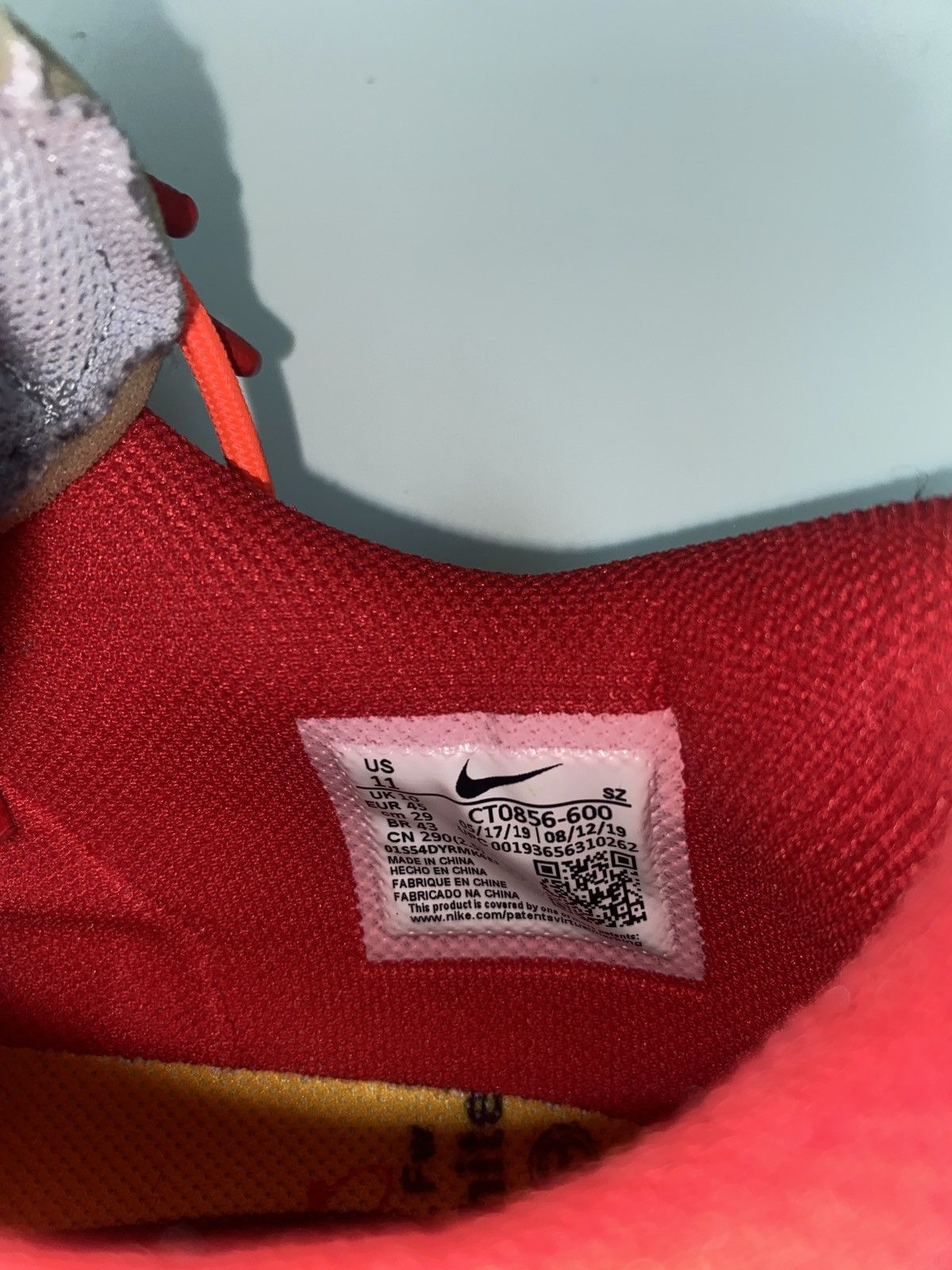 Nike × Off-White Nike Dunk Low OFF-WHITE University Red Size 11 Size US 11 / EU 44 - 7 Thumbnail