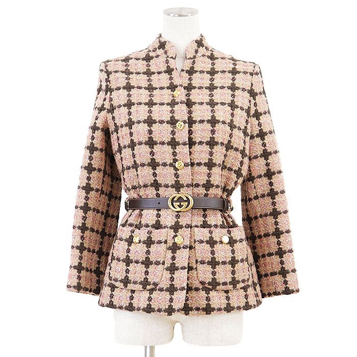 Gucci Gucci Gucci Tweed Wool Nylon Jacket Textile Outerwear 52808/75 DUTY FREE for USA Size ONE SIZE - 1 Thumbnail