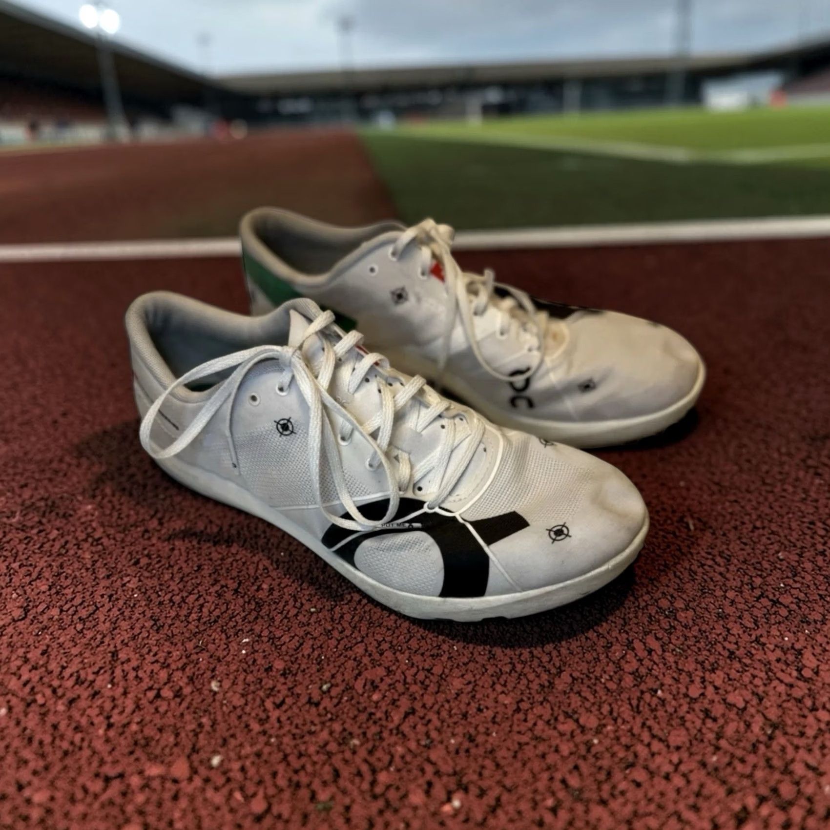Vintage On Cloudspike 10000m 2 Undyed White Mint Green Distance Track Spikes Mens 7 Size US 7 / EU 40 - 2 Thumbnail
