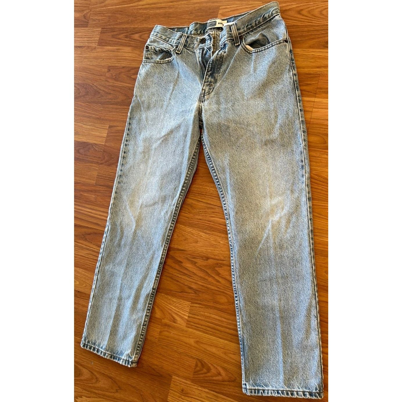 Levi's Signature Levi Strauss Light Acid Wash Jeans 32x30 Size US 32 / EU 48 - 4 Thumbnail