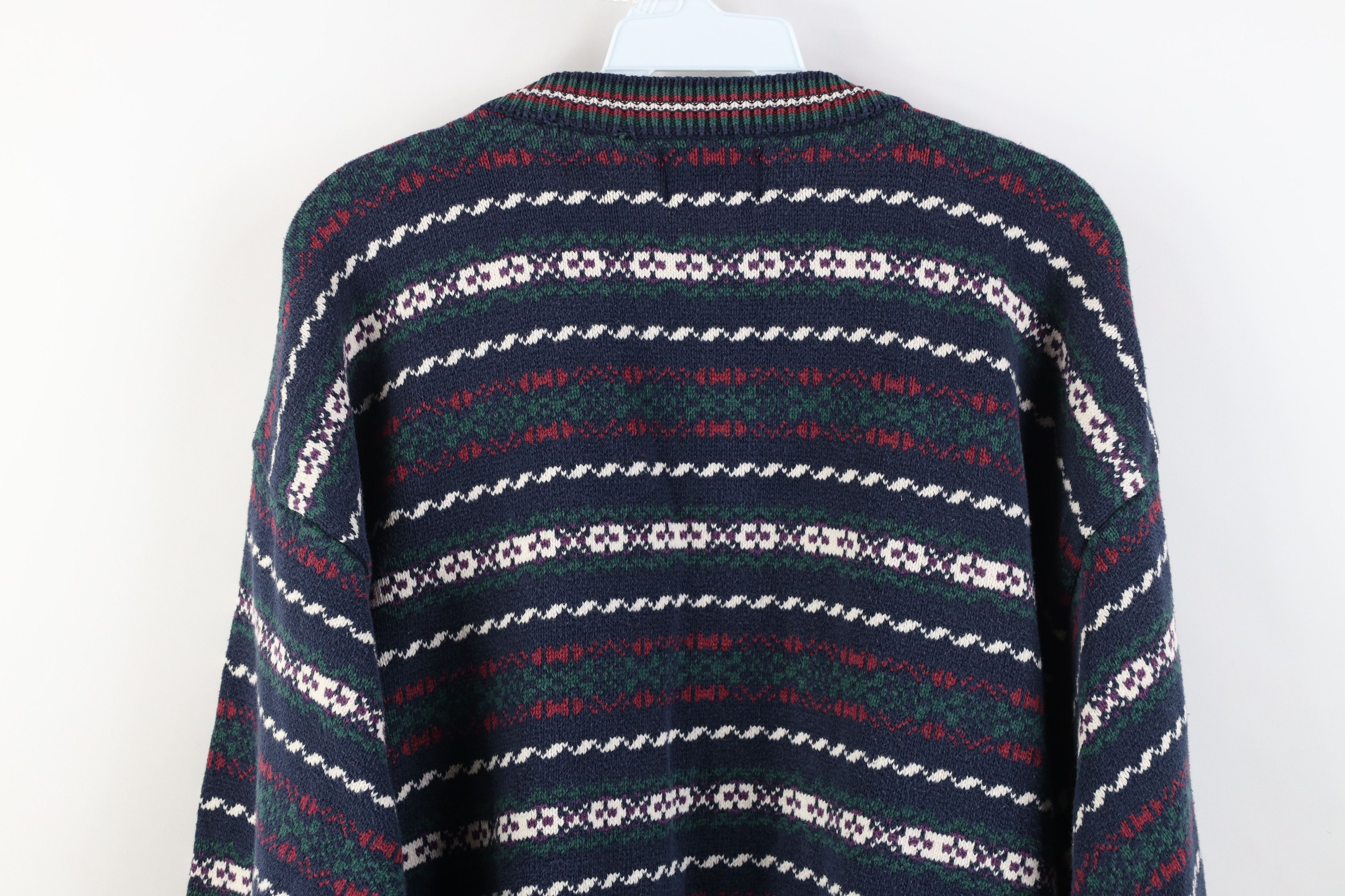 Vintage Vintage 90s Streetwear Fair Isle Knit Crewneck Sweater Size US L / EU 52-54 / 3 - 11 Thumbnail