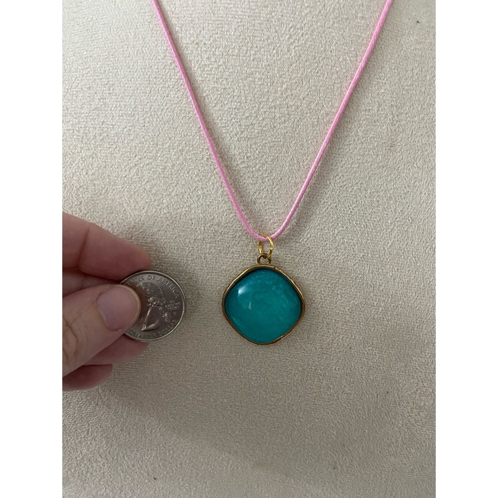 Handmade green pendant necklace Size ONE SIZE - 2 Thumbnail
