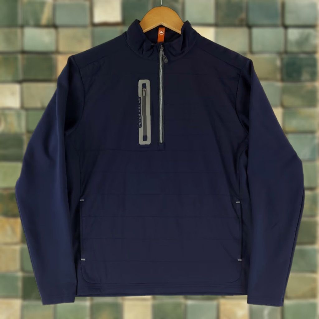 Peter Millar Peter Millar 1/4 Zip Hyperlite Weld Pullover Blue Pocket Mens M Shirt Size US M / EU 48-50 / 2 - 1 Thumbnail