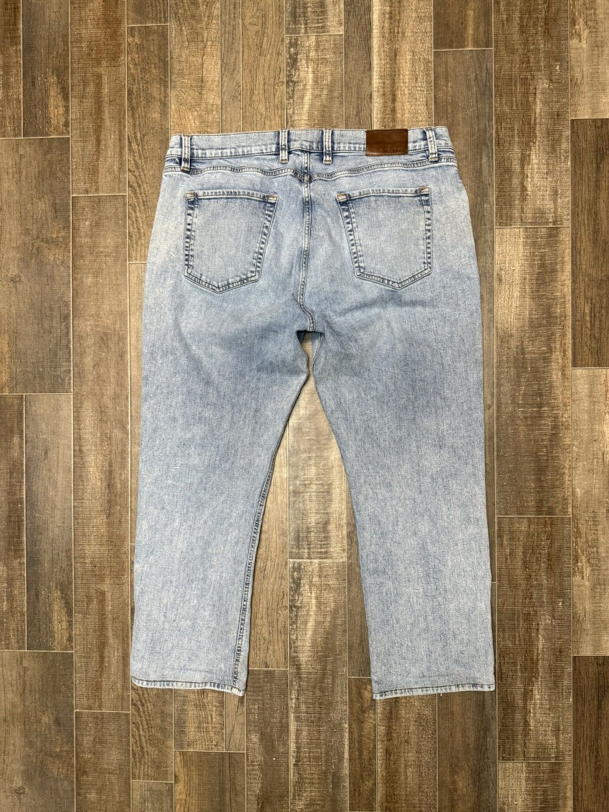 Tecovas Tecovas Light Wash Blue Denim Jeans Straight Fit Size US 40 / EU 56 - 9 Thumbnail