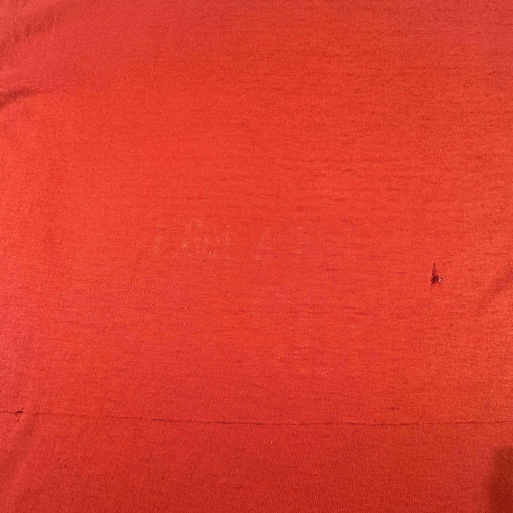 Russell Athletic VINTAGE Russell Athletic Shirt Mens XL Red 90s Tee Distressed Holes Single Stitch Crew Neck Short Sleeve Cotton Regular Tee Mens Size US XL / EU 56 / 4 - 3 Thumbnail