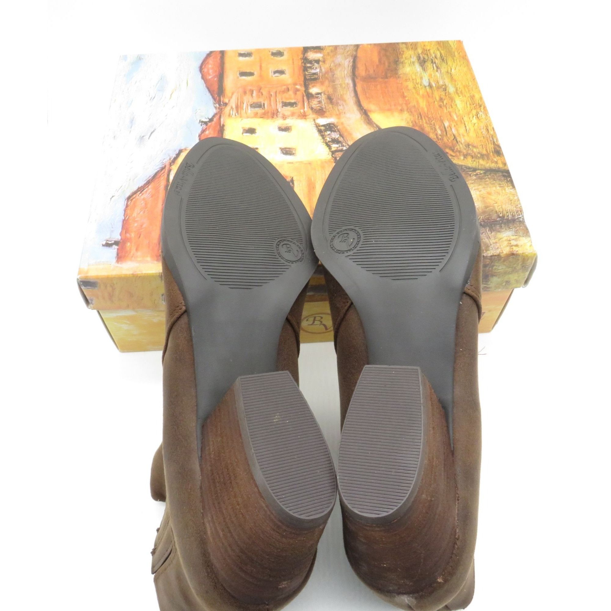Other Bella-Vita Women's Brown Faux Leather Ankle Boots 11 Chunky Size US 11 / IT 41 - 5 Thumbnail