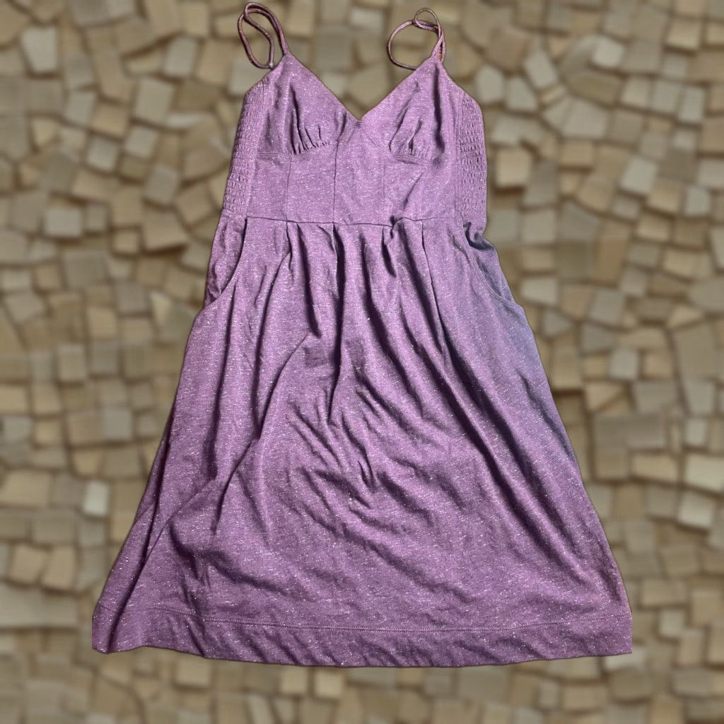 American Eagle Outfitters American Eagle Outfitters Dress Womens Sz M Purple A-Line Metallic Silver Size M / US 6-8 / IT 42-44 - 1 Thumbnail
