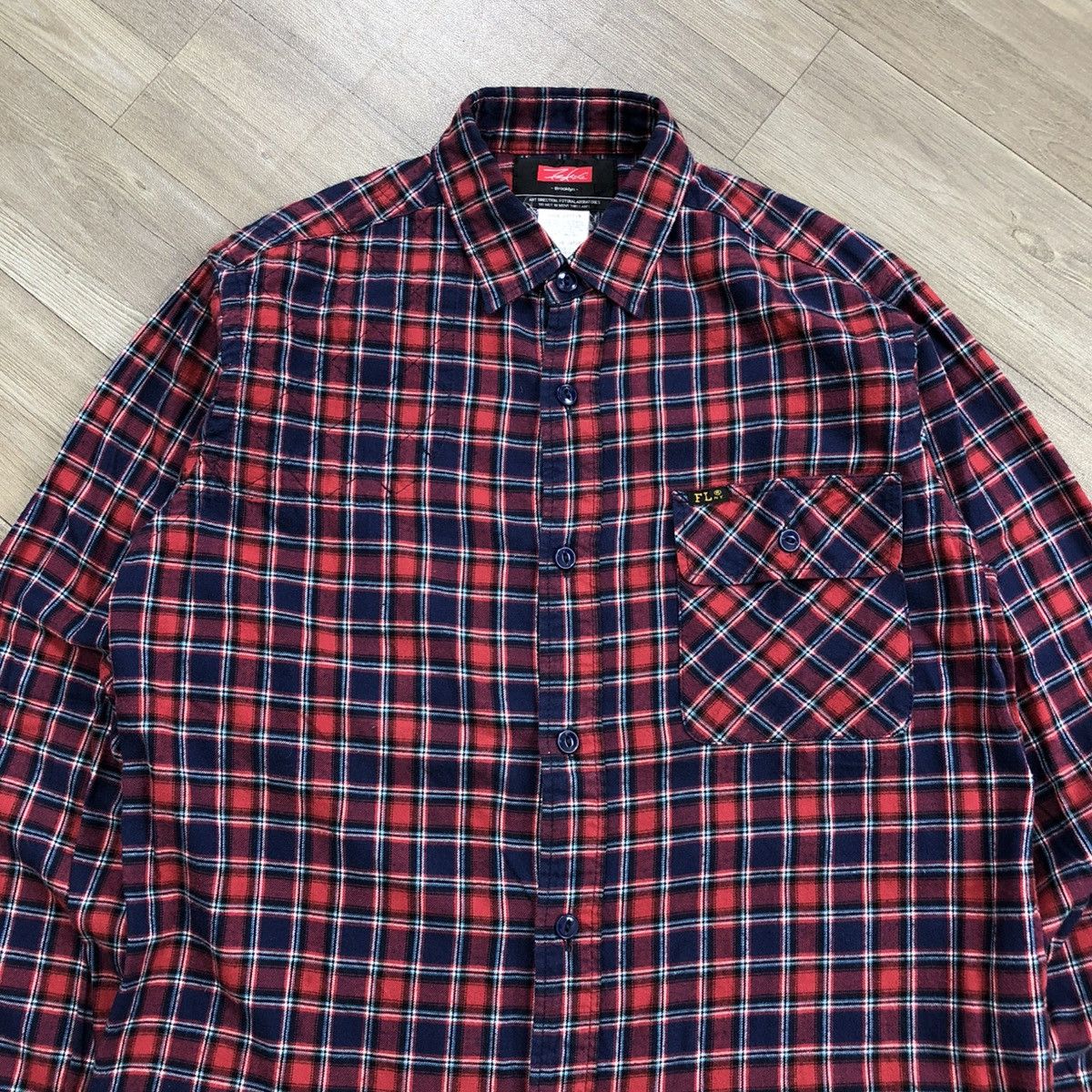 Futura 2000s Futura Laboratories Red Tartan Flannel Shirt Size US M / EU 48-50 / 2 - 2 Thumbnail