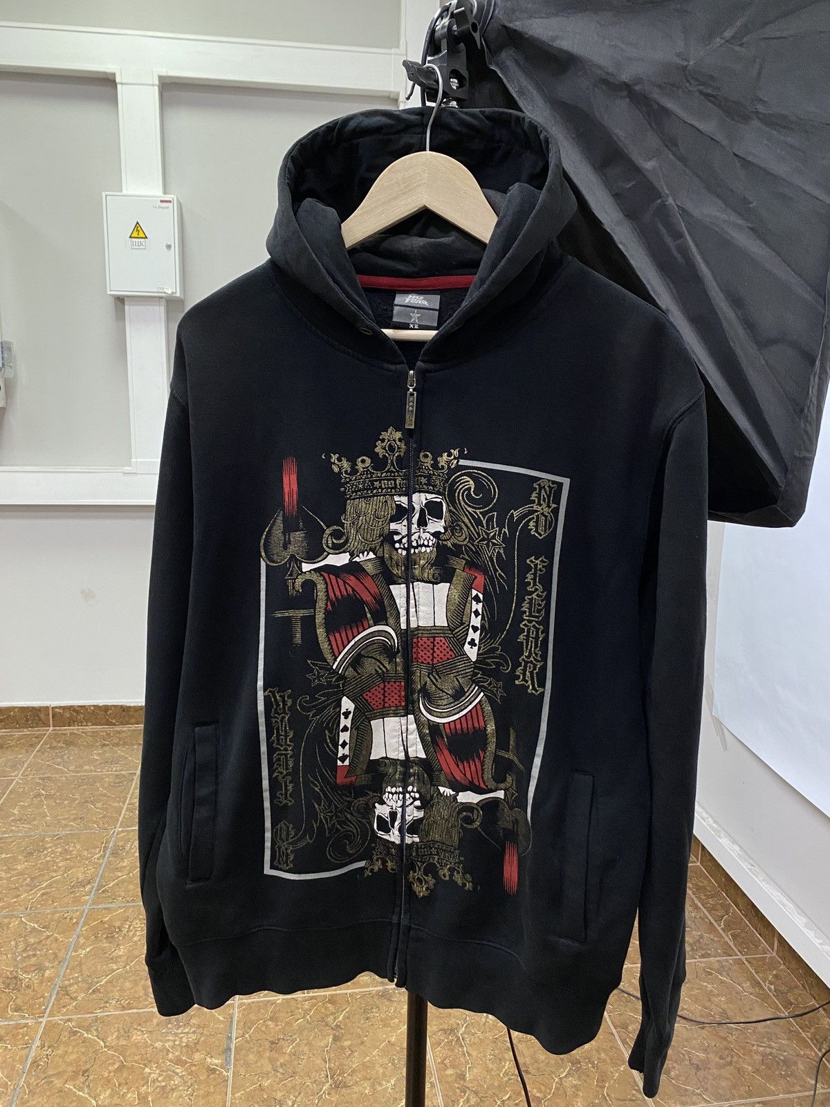 No Fear 💀 Vintage Y2K No Fear Skull King Affliction Zip Up Hoodie Size US XL / EU 56 / 4 - 1 Thumbnail