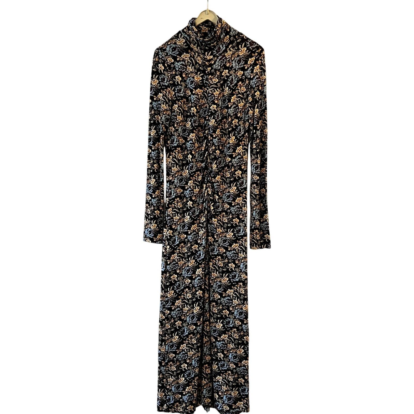 RHODE Rhode floral maxi tunic dress size S black beige SW Size S / US 4 / IT 40 - 1 Thumbnail
