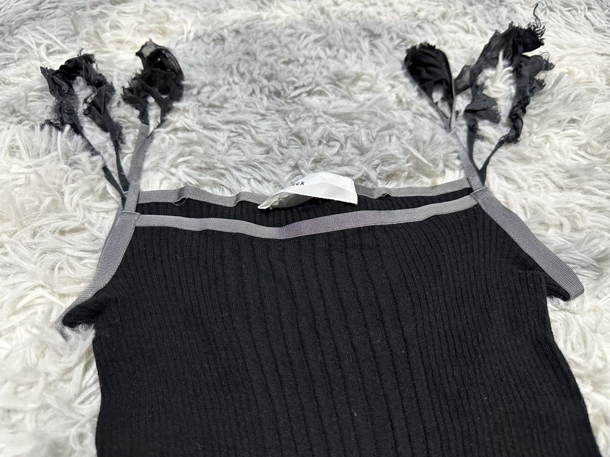 Sacai 🔥Sacai Luck Ribbed Knit Tank Top Camisole Fray Double Laces Size US XS / EU 42 / 0 - 2 Thumbnail