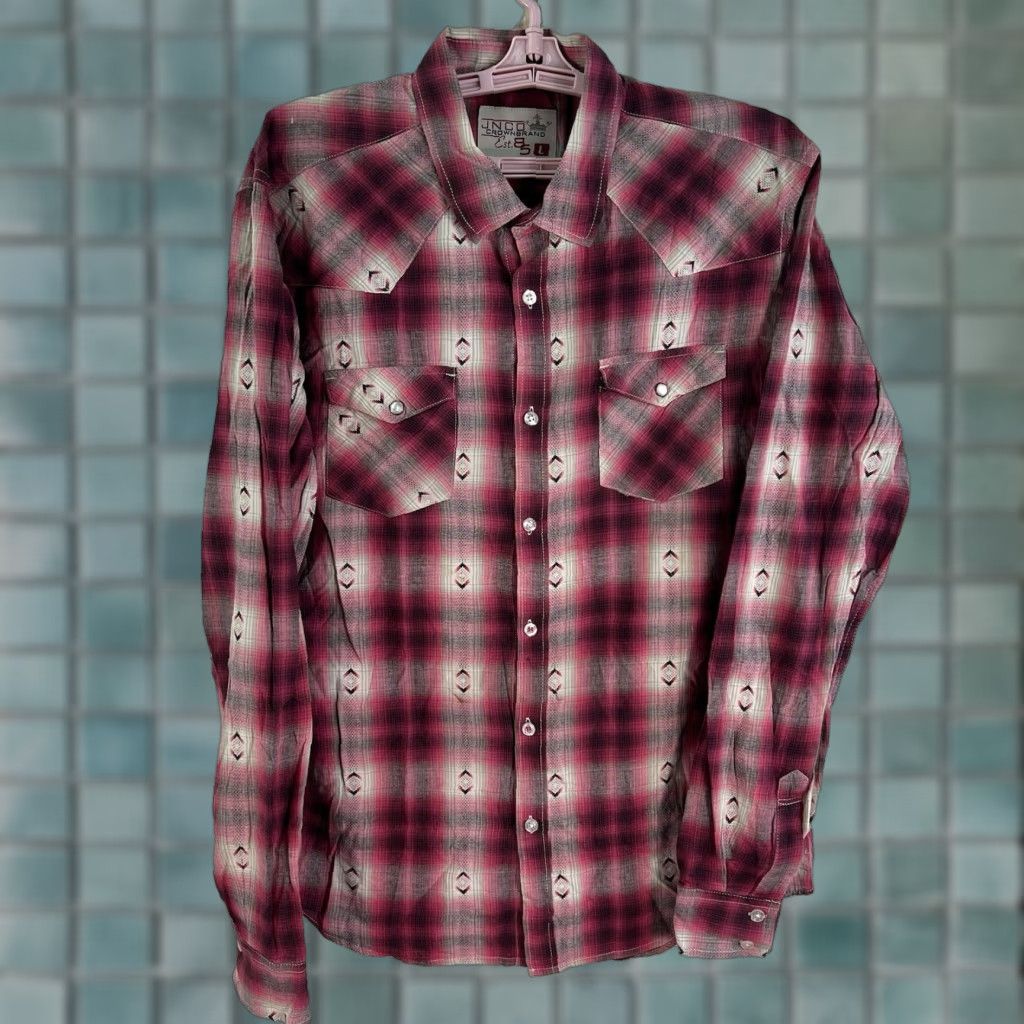 JNCO JNCO Plaid Western Button-Up Shirt Mens Size L Multicolor Casual Workwear Size US L / EU 52-54 / 3 - 1 Thumbnail