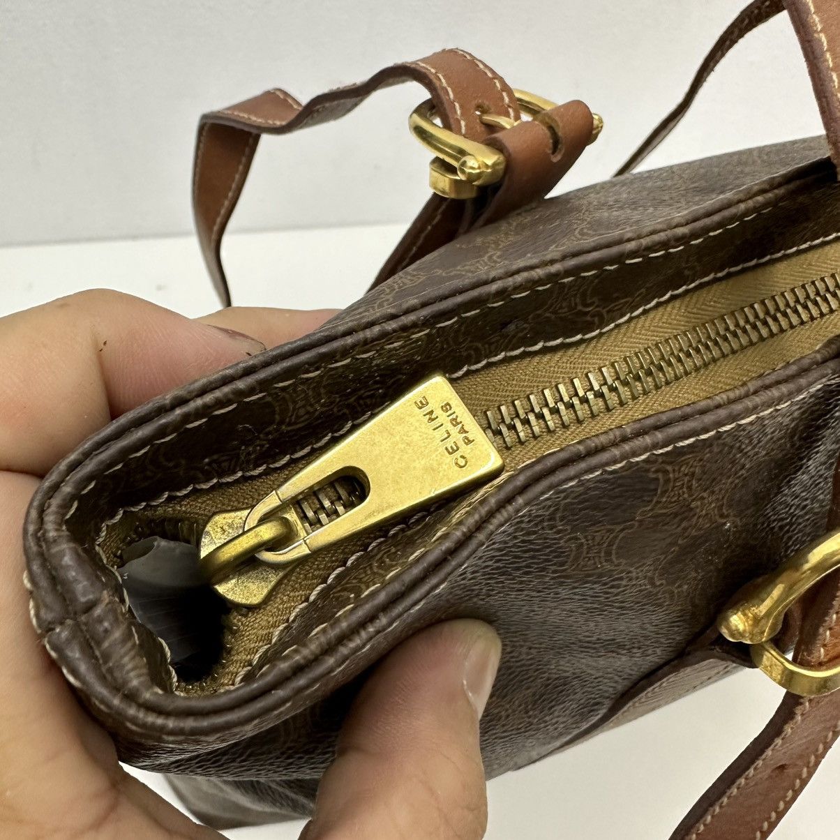 Celine ‼️YES‼️ AUTHENTIC CELINE MACADAM LARGE TOTE BAG Size ONE SIZE - 10 Thumbnail